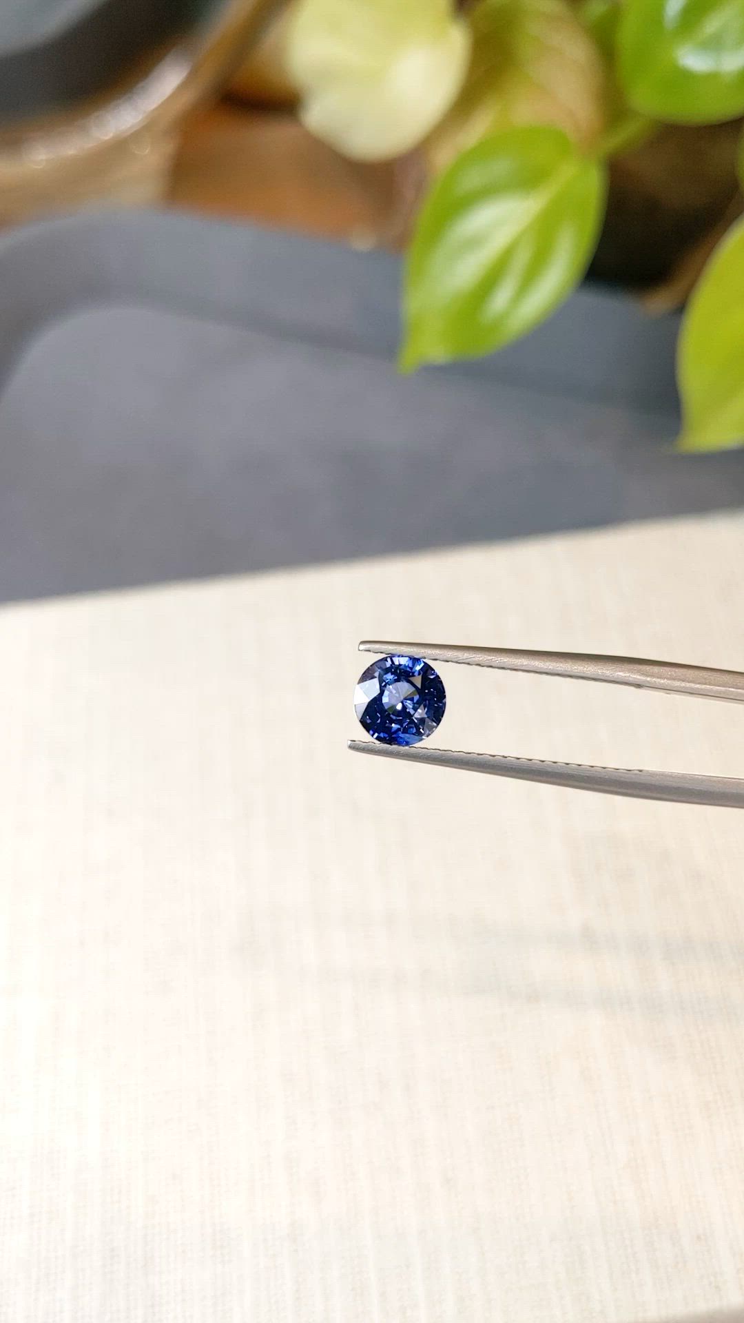 1.56 Ct. Blue Sapphire from Ceylon (Sri Lanka) Size Video