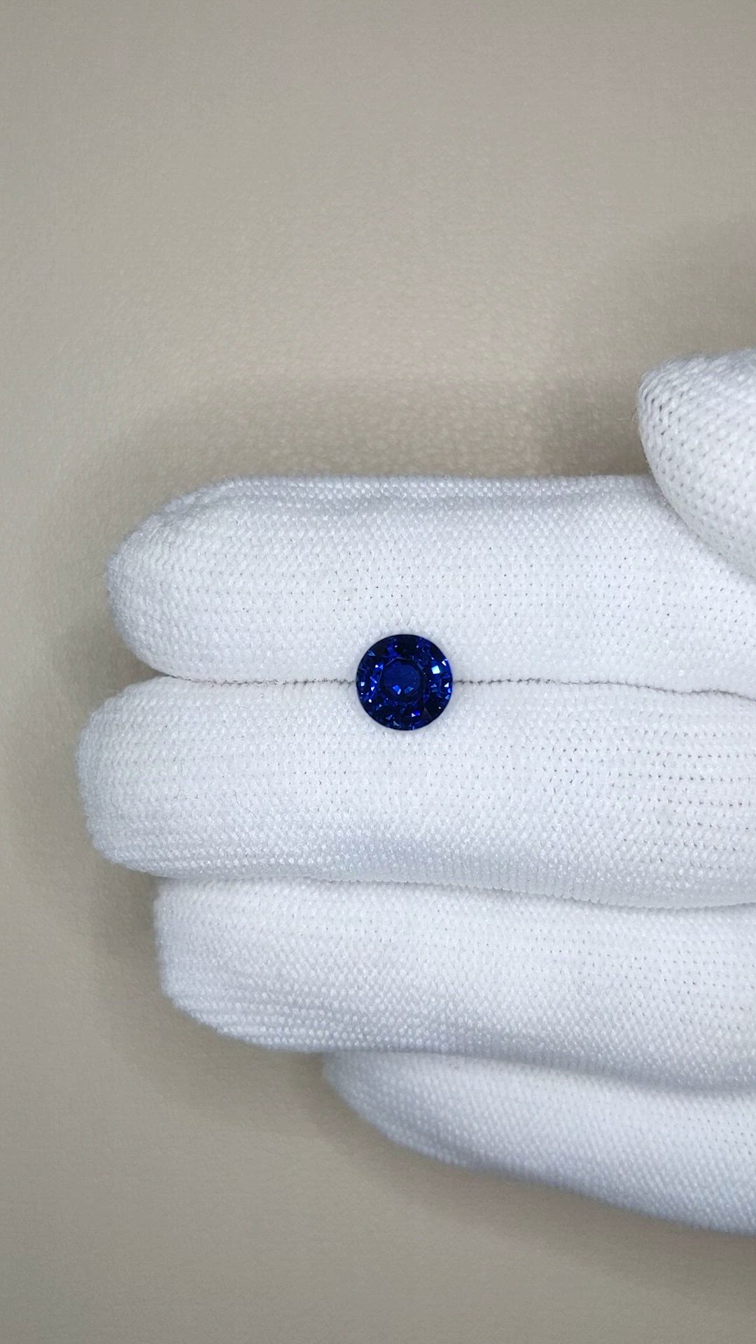 2.09 Ct. Blue Sapphire from Ceylon (Sri Lanka) Size Video