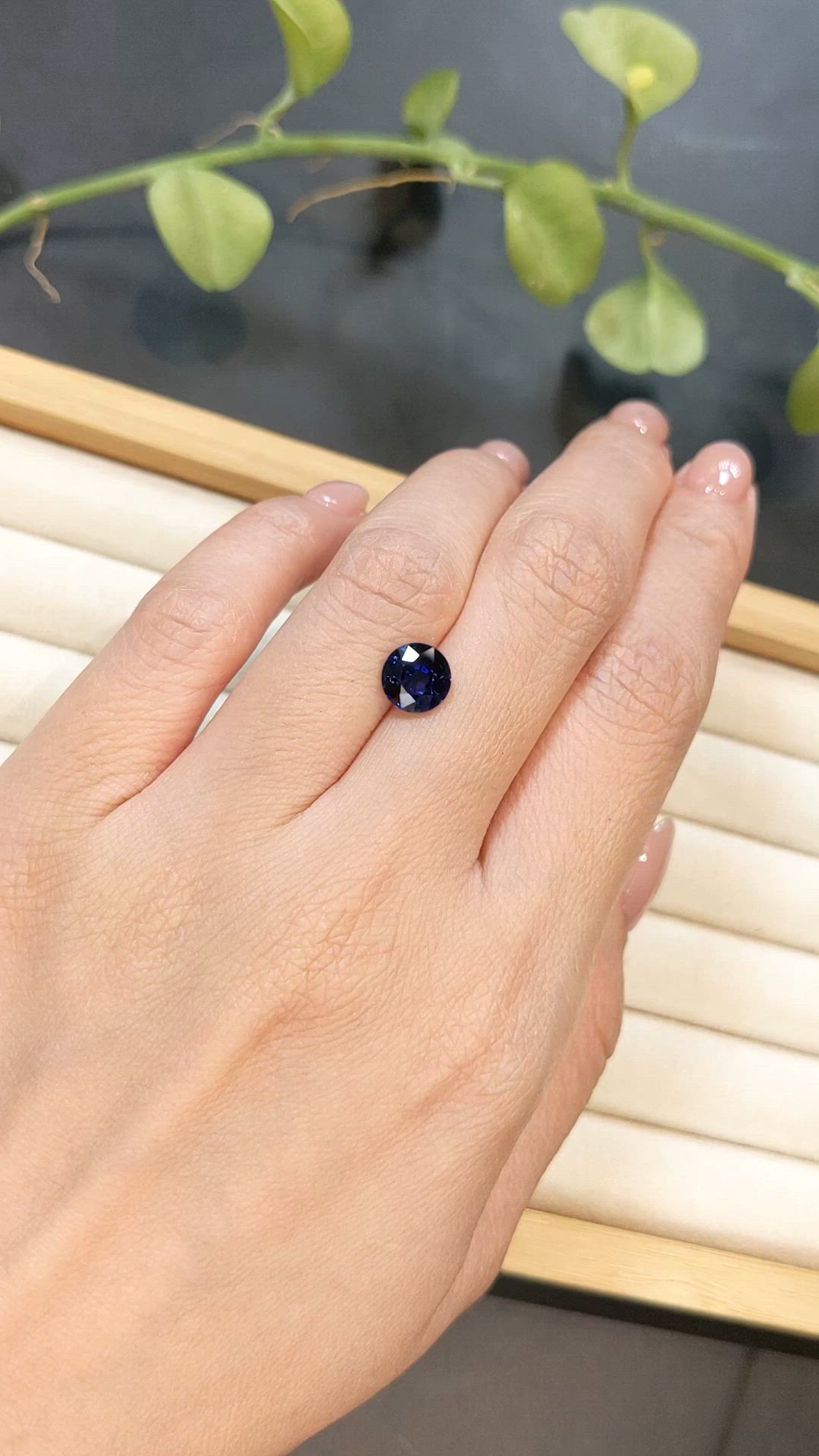 2.09 Ct. Blue Sapphire from Ceylon (Sri Lanka) Size Video