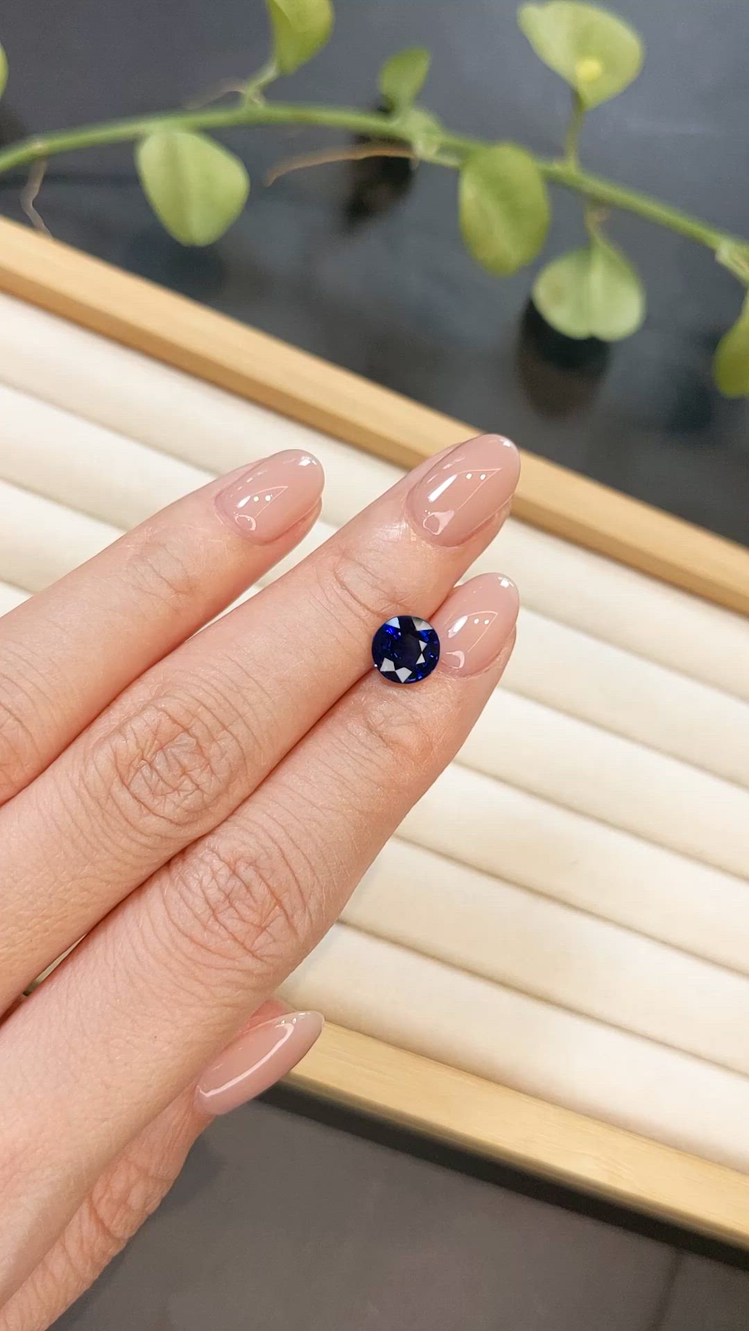 2.34 Ct. Blue Sapphire from Ceylon (Sri Lanka) Size Video