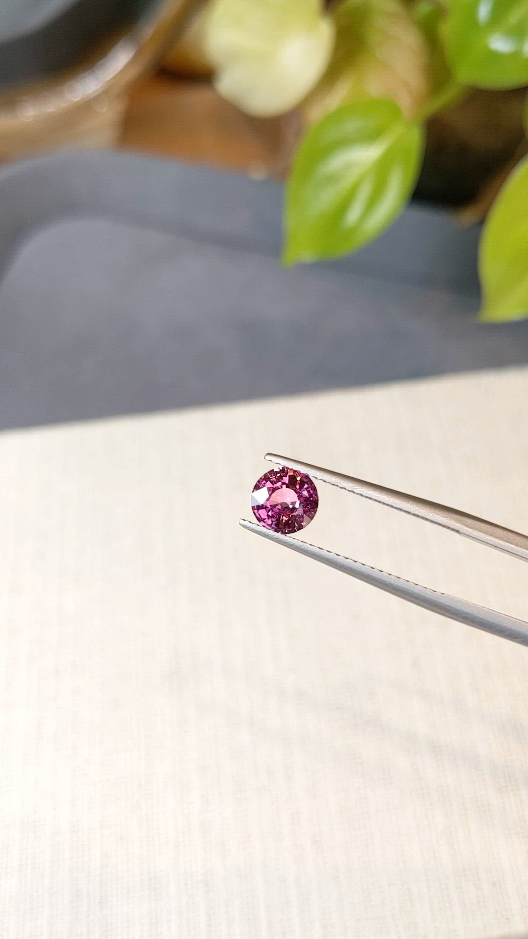1.26 Ct. Purplish Pink Sapphire from Ceylon (Sri Lanka) Size Video