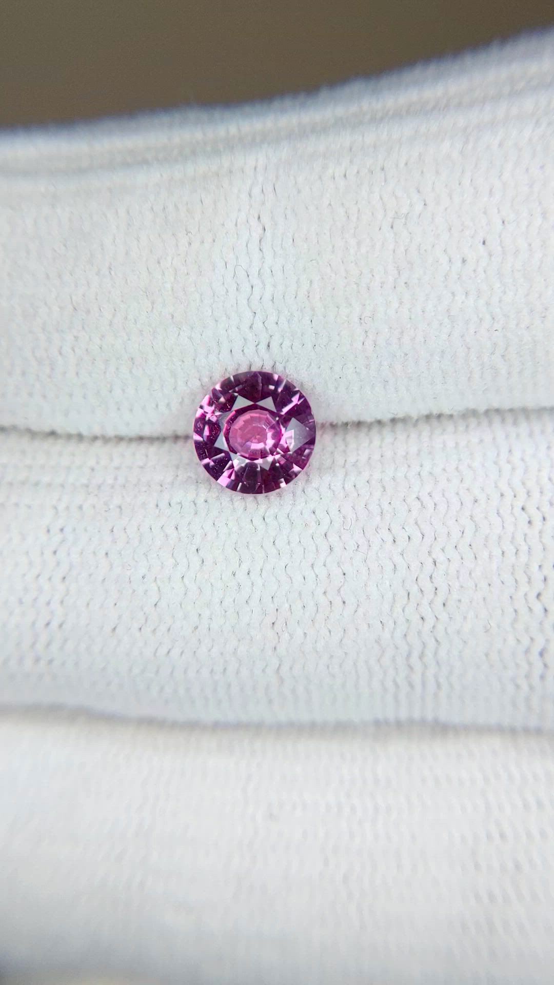 1.26 Ct. Purplish Pink Sapphire from Ceylon (Sri Lanka) Size Video