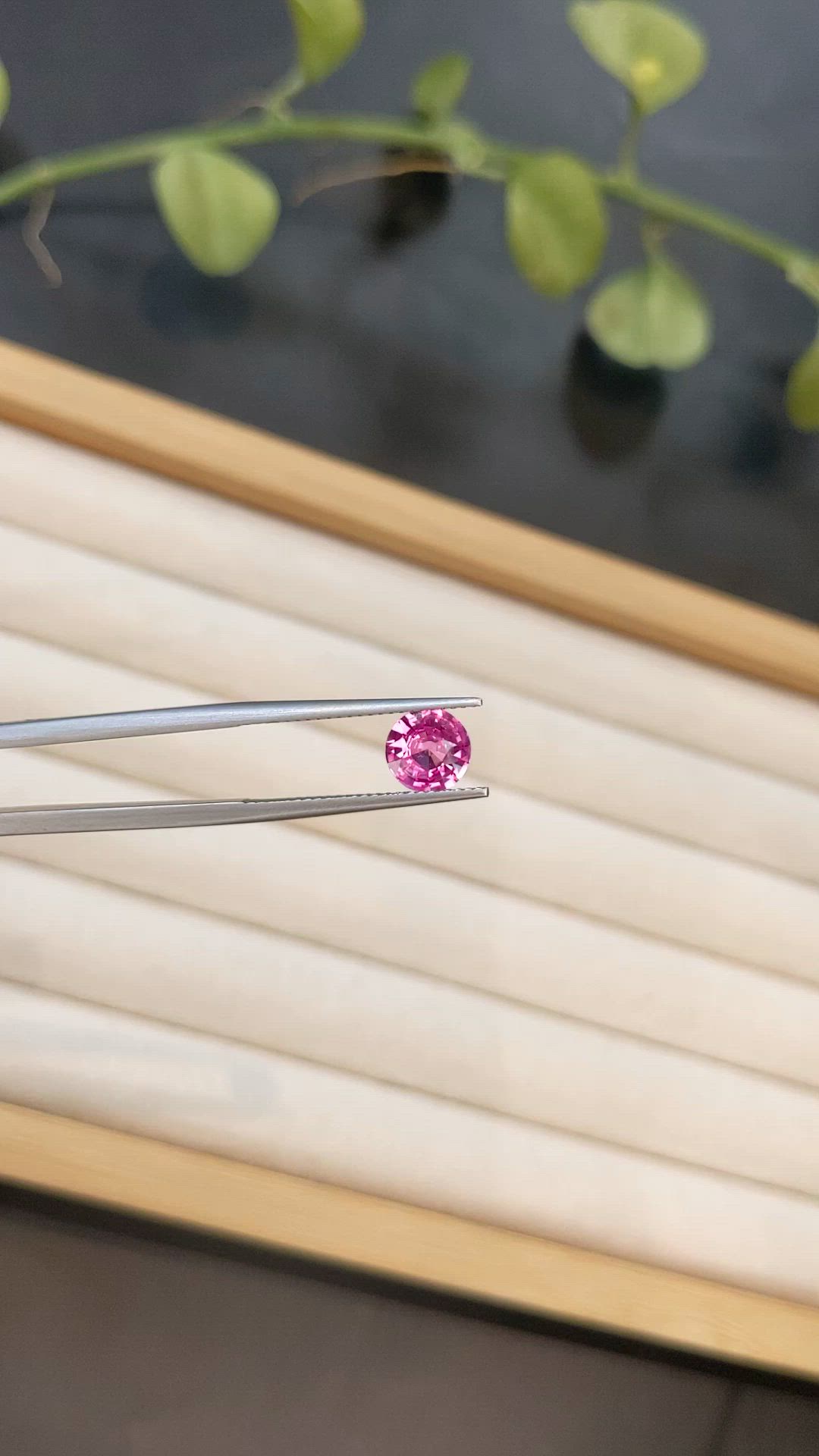 1.42 Ct. Pink Sapphire from Ceylon (Sri Lanka) Size Video