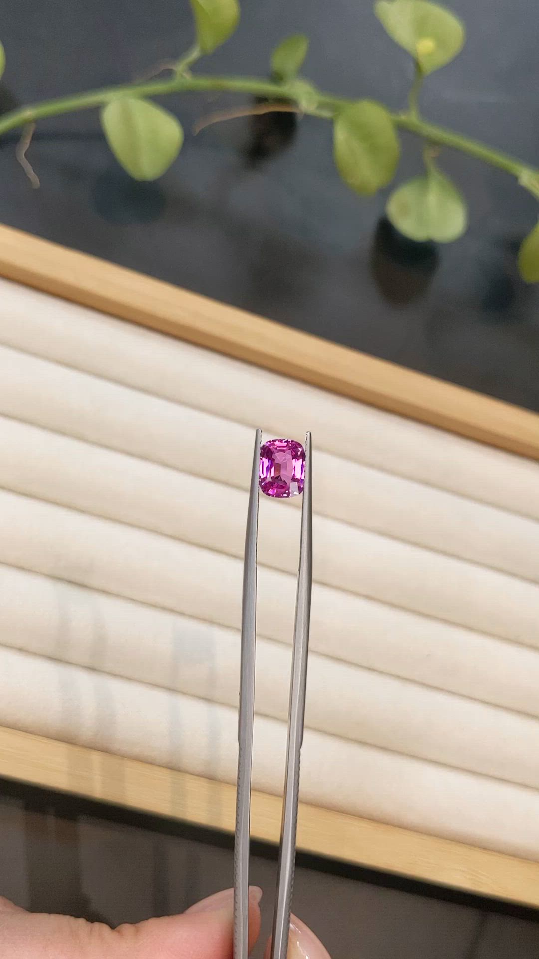 2.34 Ct. Purplish Pink Sapphire from Ceylon (Sri Lanka) Size Video