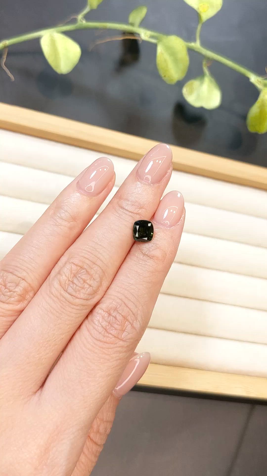 1.96 Ct. Green Sapphire from Australia Size Video