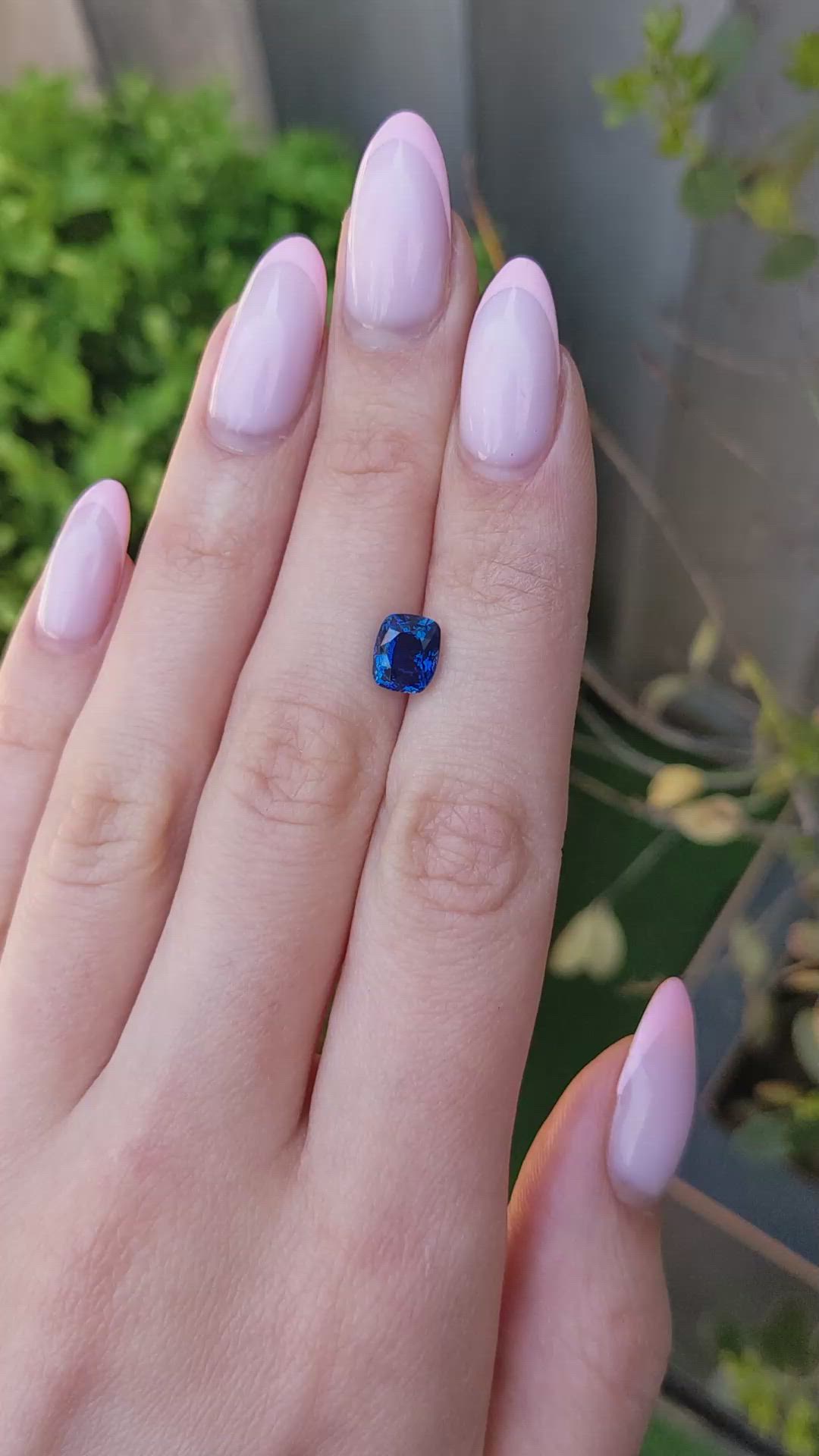 2.59 Ct. Blue Sapphire from Madagascar Size Video