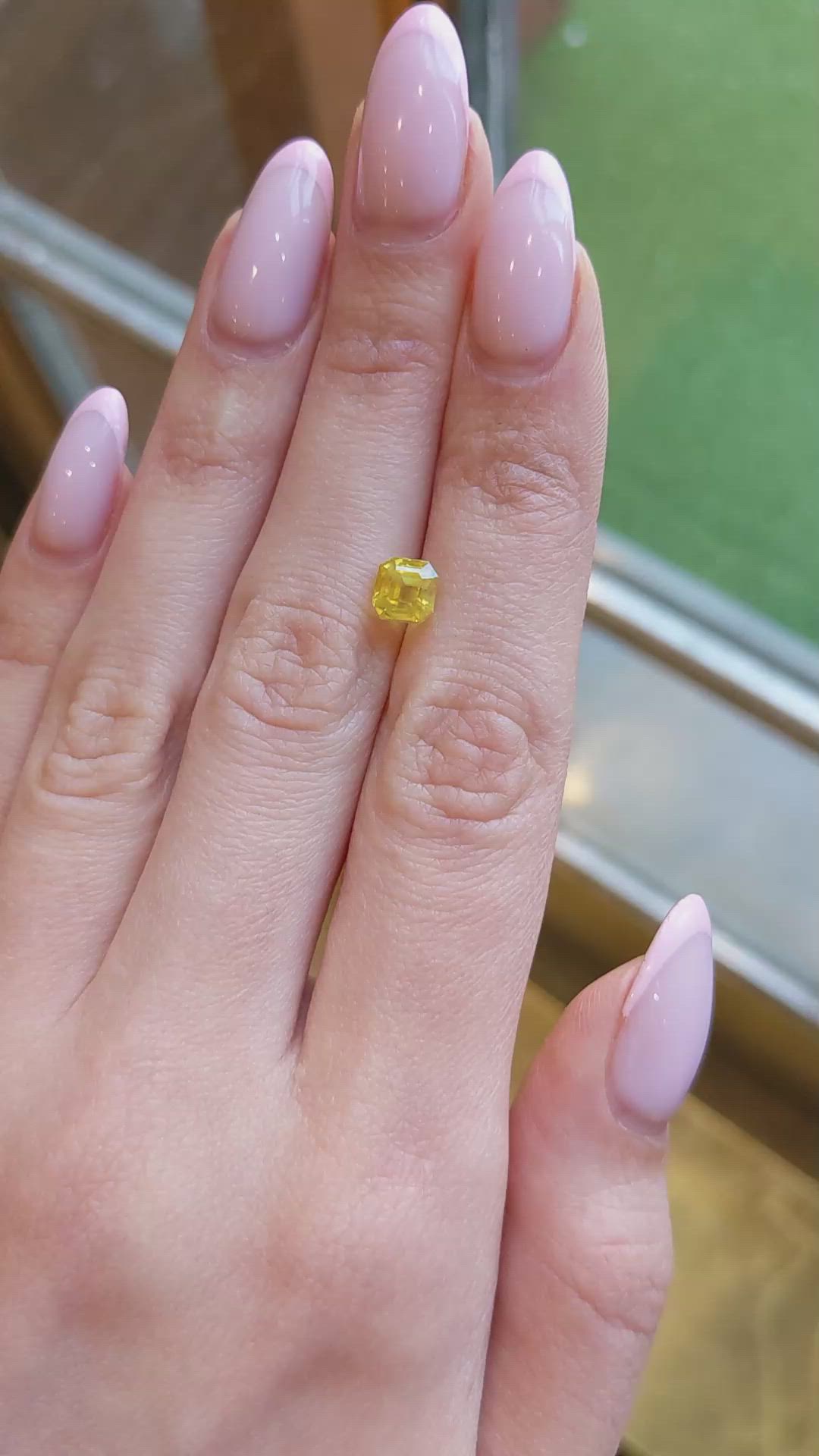 2.08 Ct. Yellow Sapphire from Ceylon (Sri Lanka) Size Video