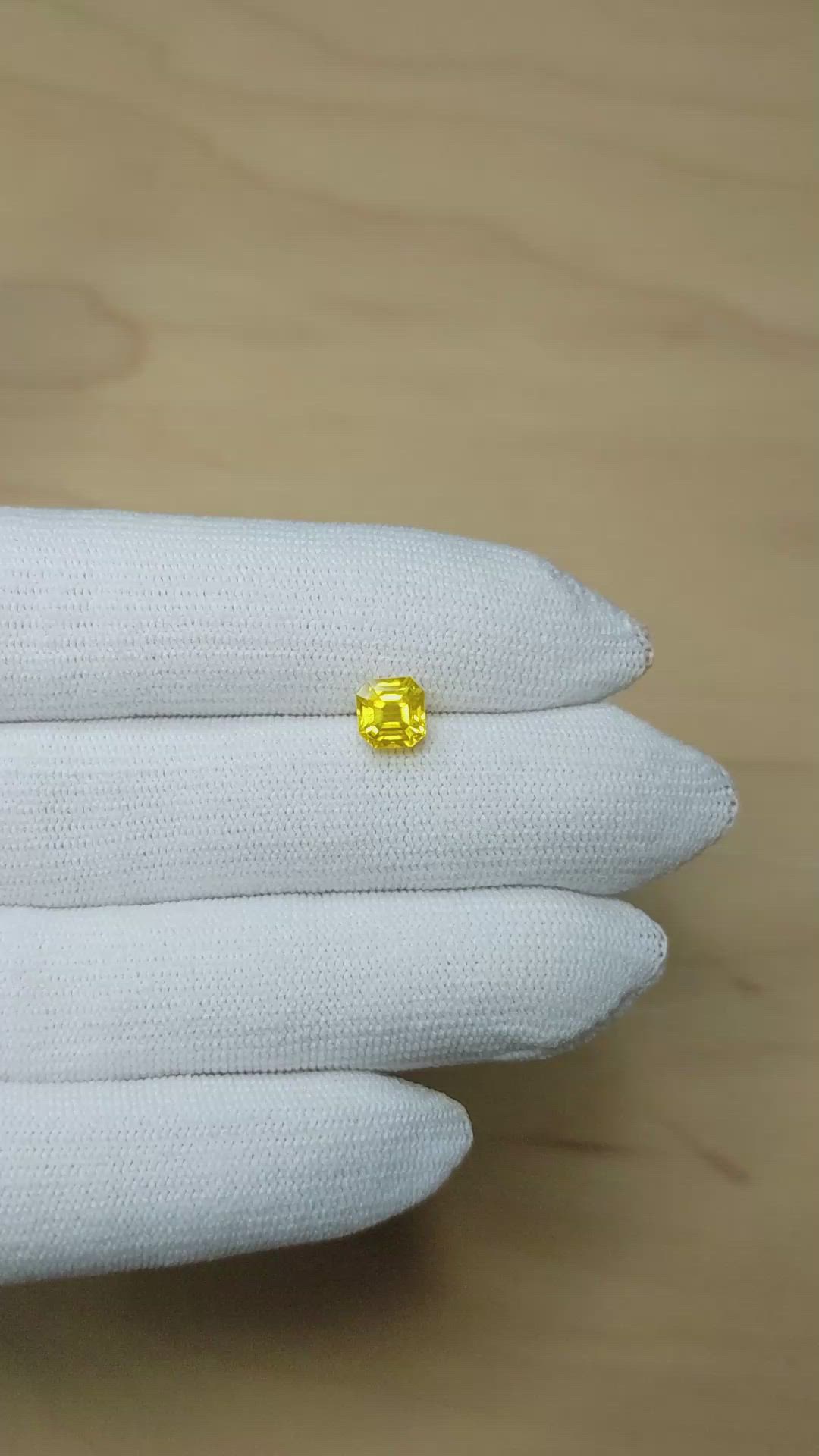 2.08 Ct. Yellow Sapphire from Ceylon (Sri Lanka) Size Video