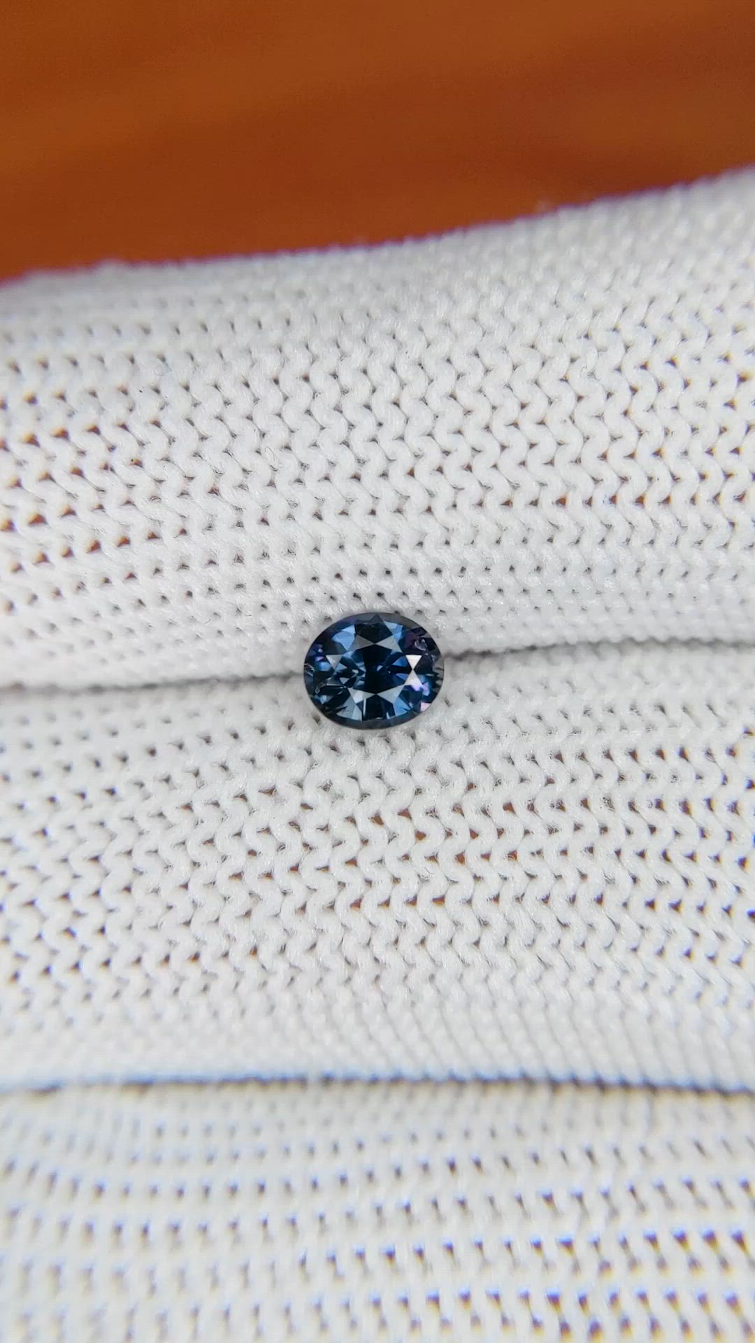 0.56 Ct. Greyish Blue Sapphire from Ceylon (Sri Lanka) Size Video