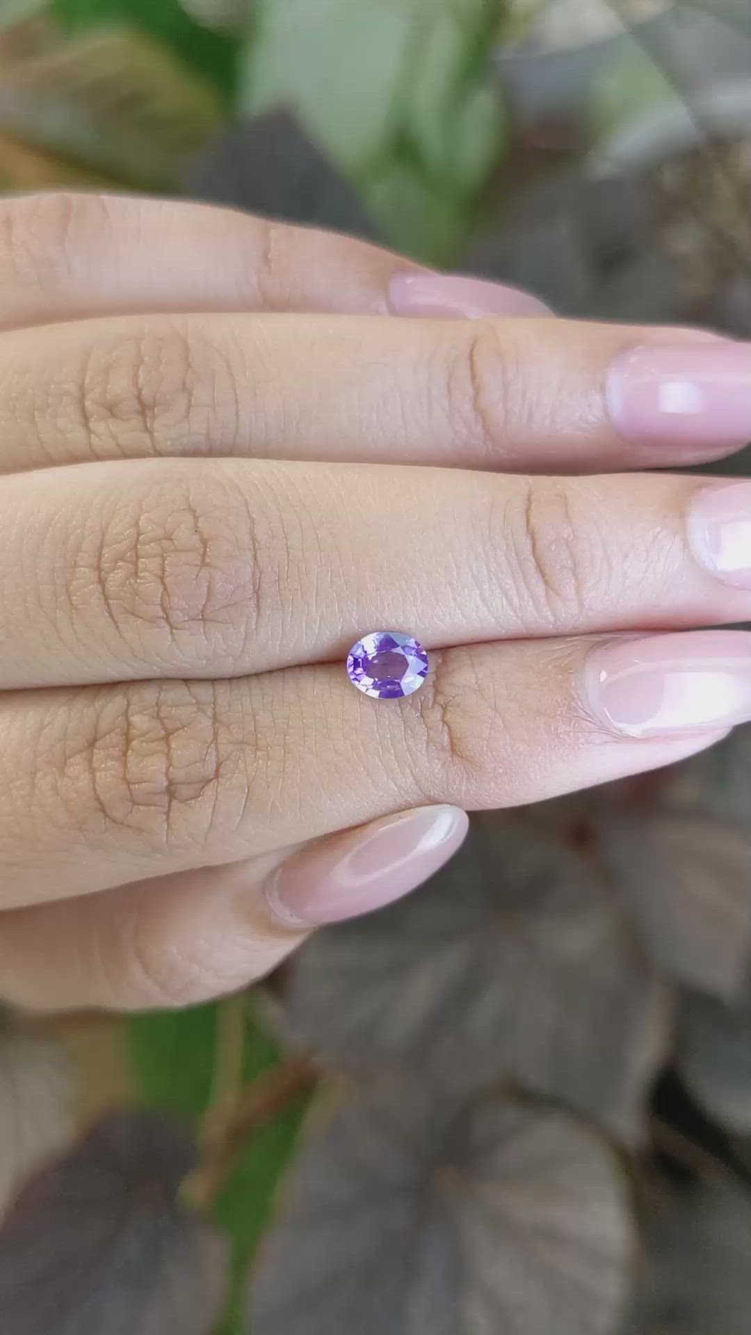 0.71 Ct. Purple Sapphire from Ceylon (Sri Lanka) Size Video