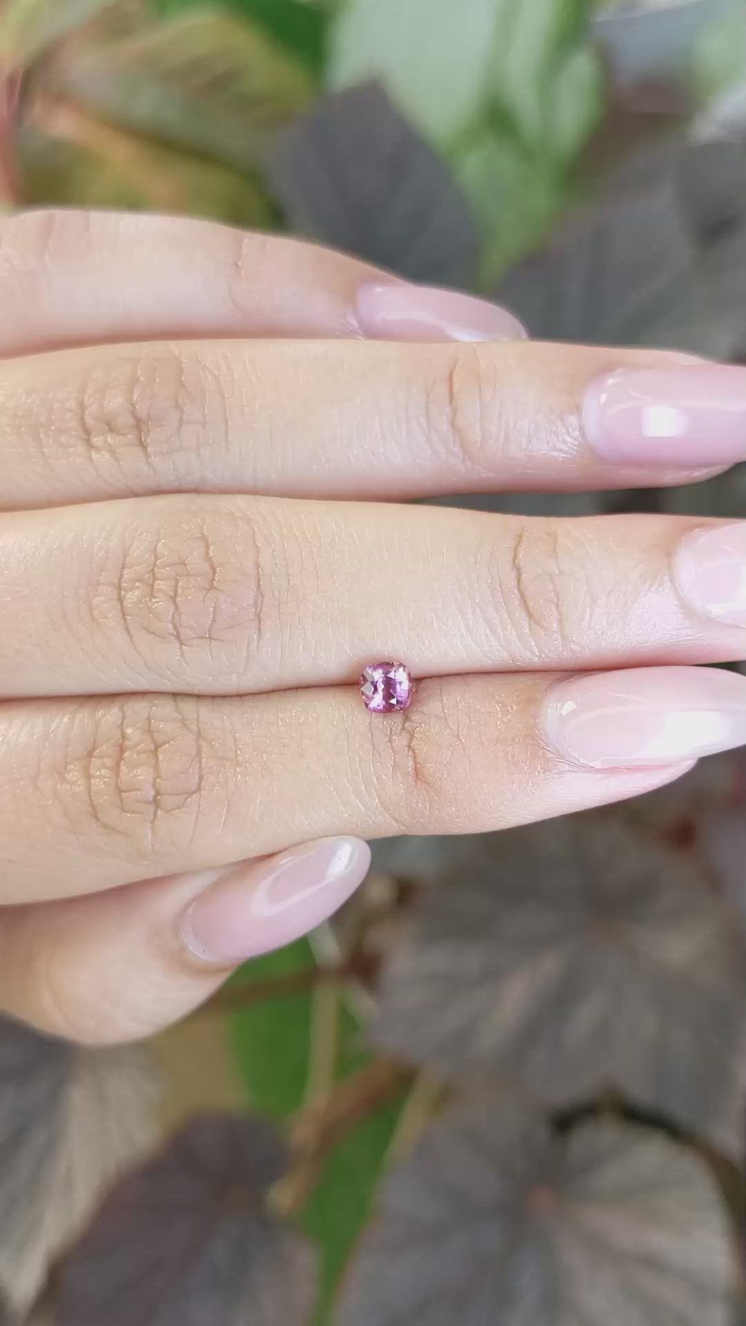 0.43 Ct. Pink Sapphire from Ceylon (Sri Lanka) Size Video