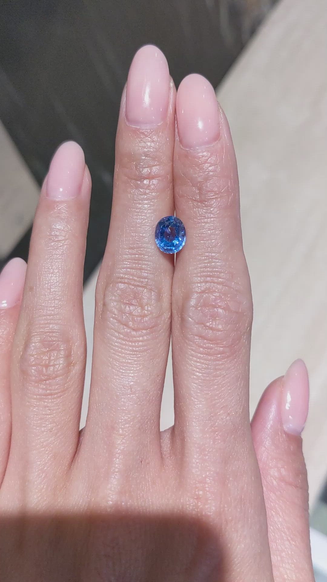 2.17 Ct. Blue Sapphire from Ceylon (Sri Lanka) Size Video