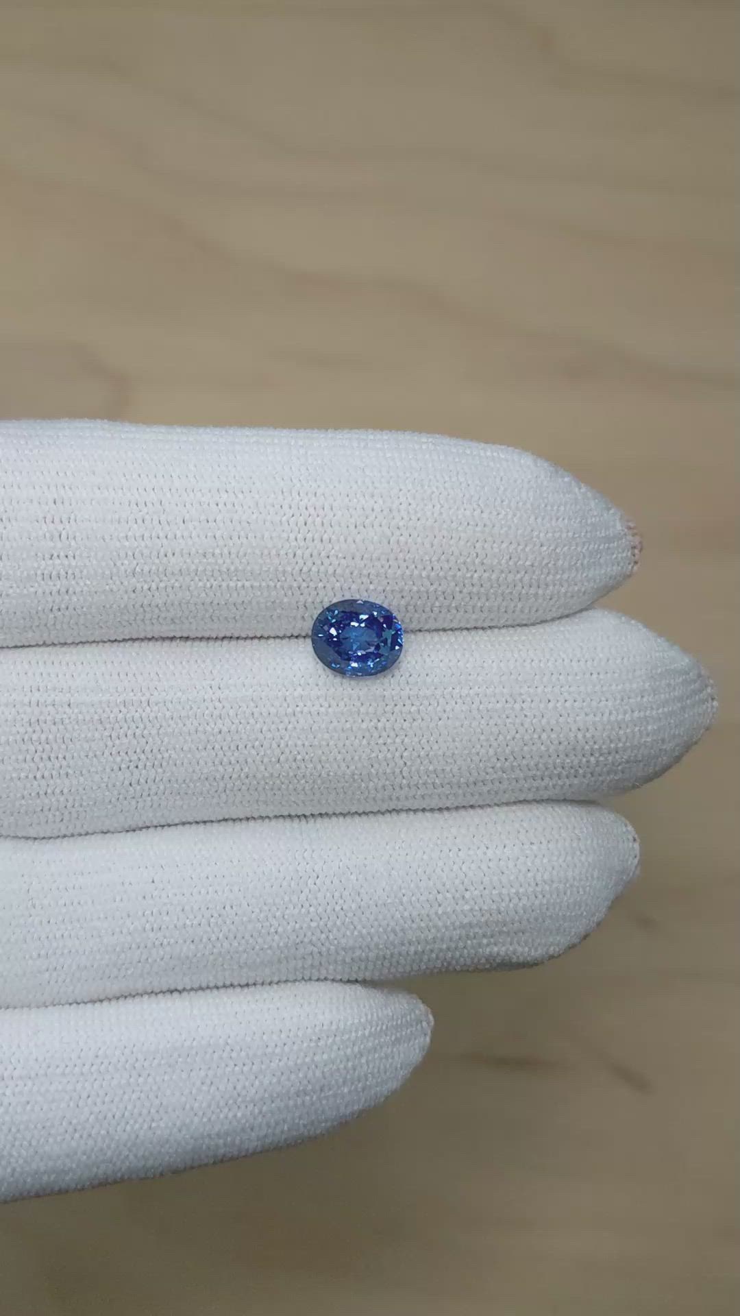 2.17 Ct. Blue Sapphire from Ceylon (Sri Lanka) Size Video