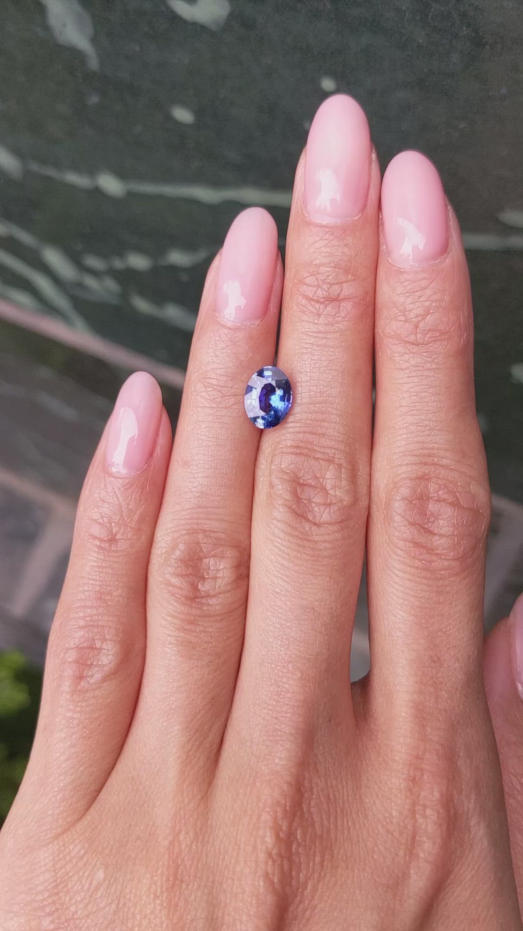2.07 Ct. Blue Sapphire from Ceylon (Sri Lanka) Size Video