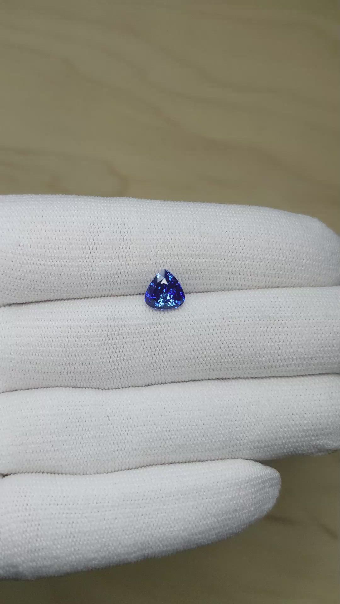 2.09 Ct. Blue Sapphire from Ceylon (Sri Lanka) Size Video