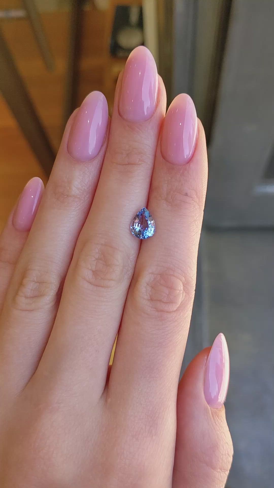 2.07 Ct. Blue Sapphire from Ceylon (Sri Lanka) Size Video