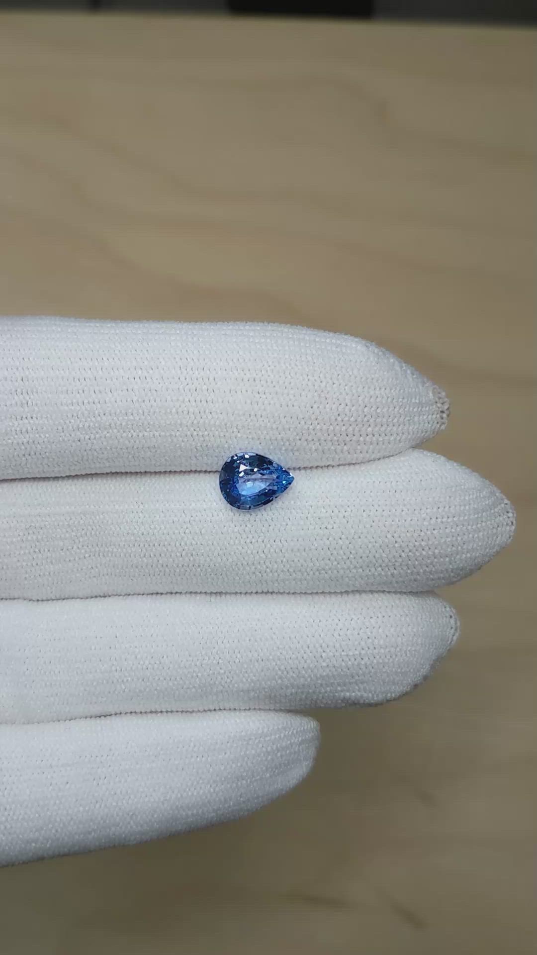 2.07 Ct. Blue Sapphire from Ceylon (Sri Lanka) Size Video