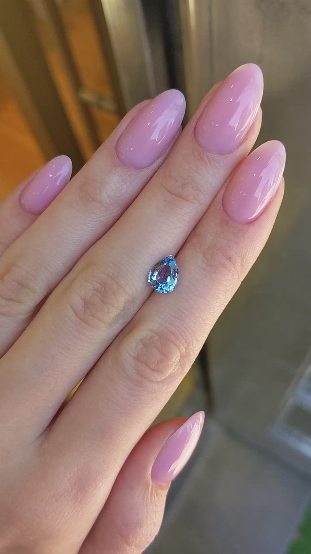 2.07 Ct. Blue Sapphire from Ceylon (Sri Lanka) Size Video