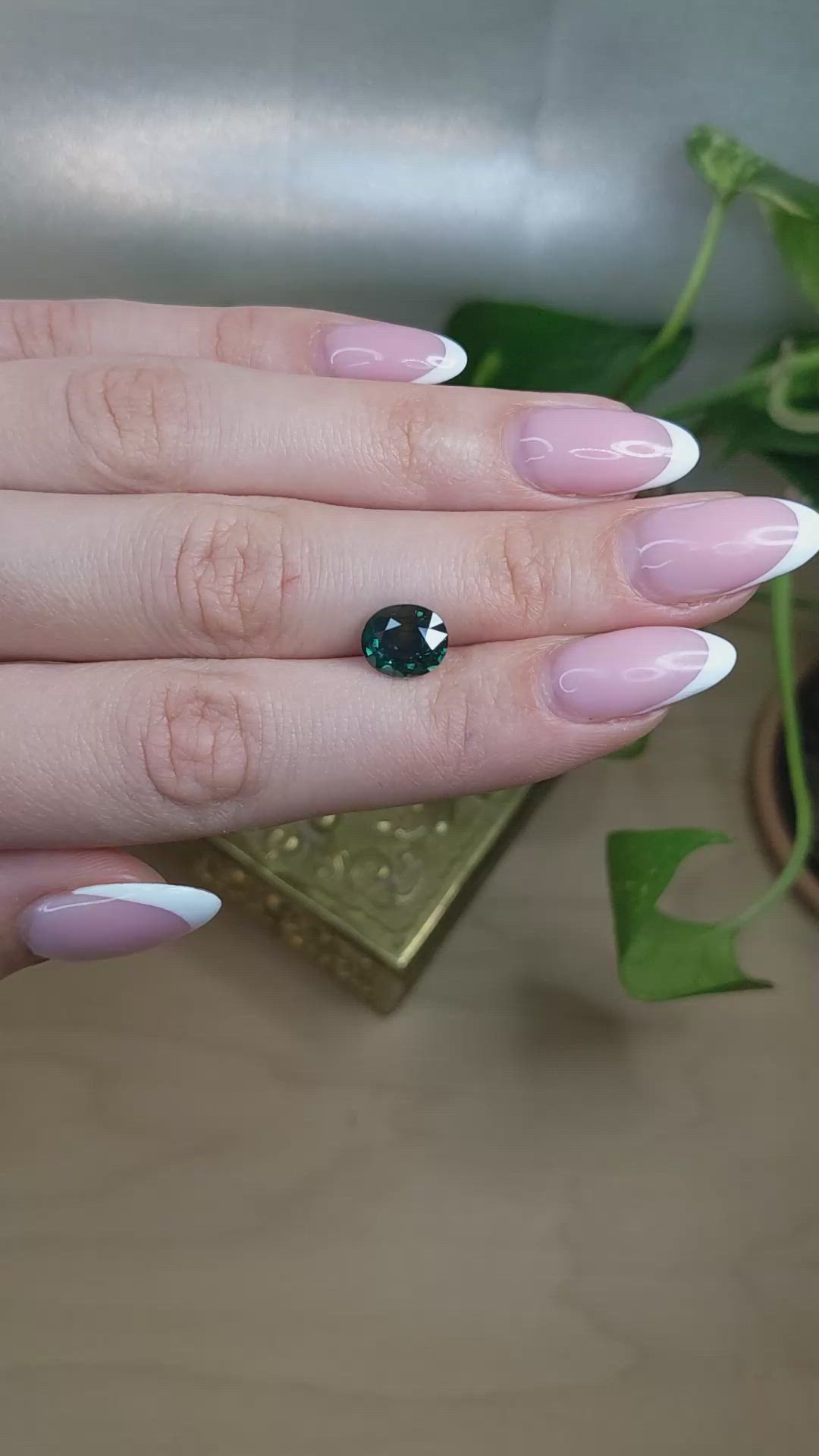2.95 Ct. Bluish Green Sapphire from Montana Size Video