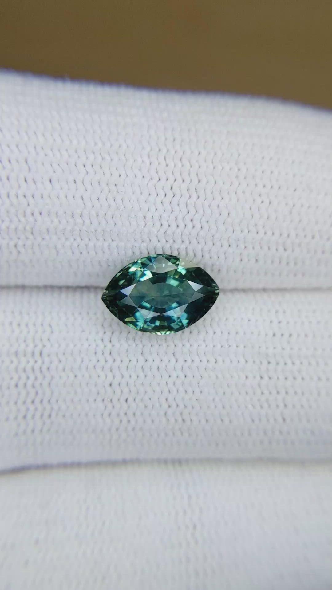 2.86 Ct. Bluish Green Sapphire from Montana Size Video