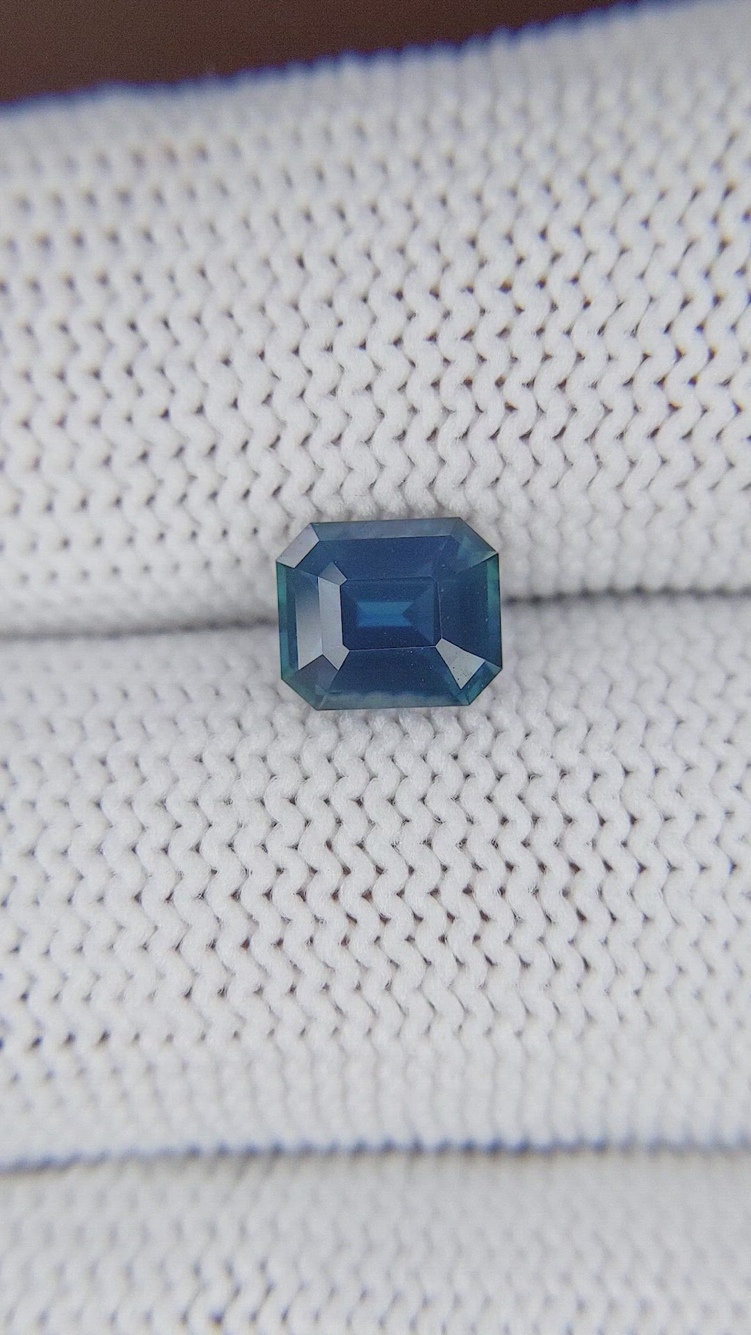 1.63 Ct. Greenish Blue Sapphire from Africa Size Video