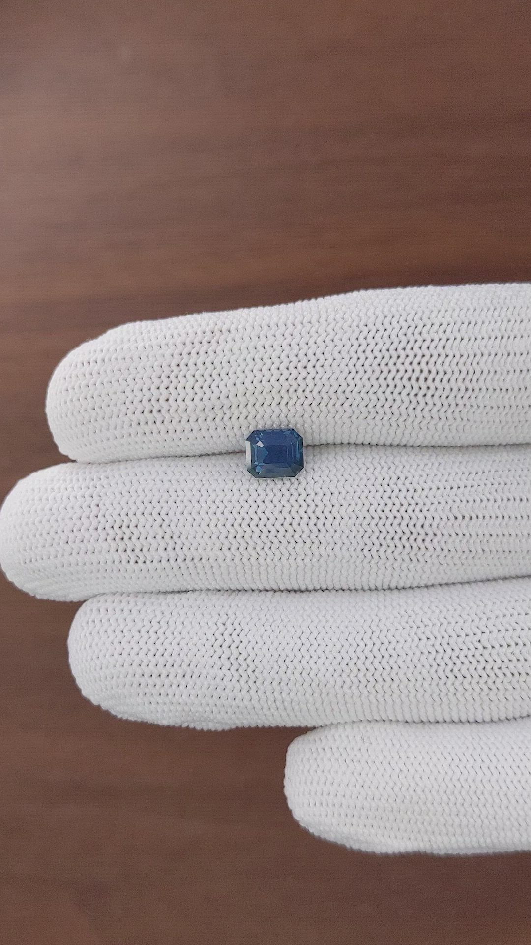 1.63 Ct. Greenish Blue Sapphire from Africa Size Video