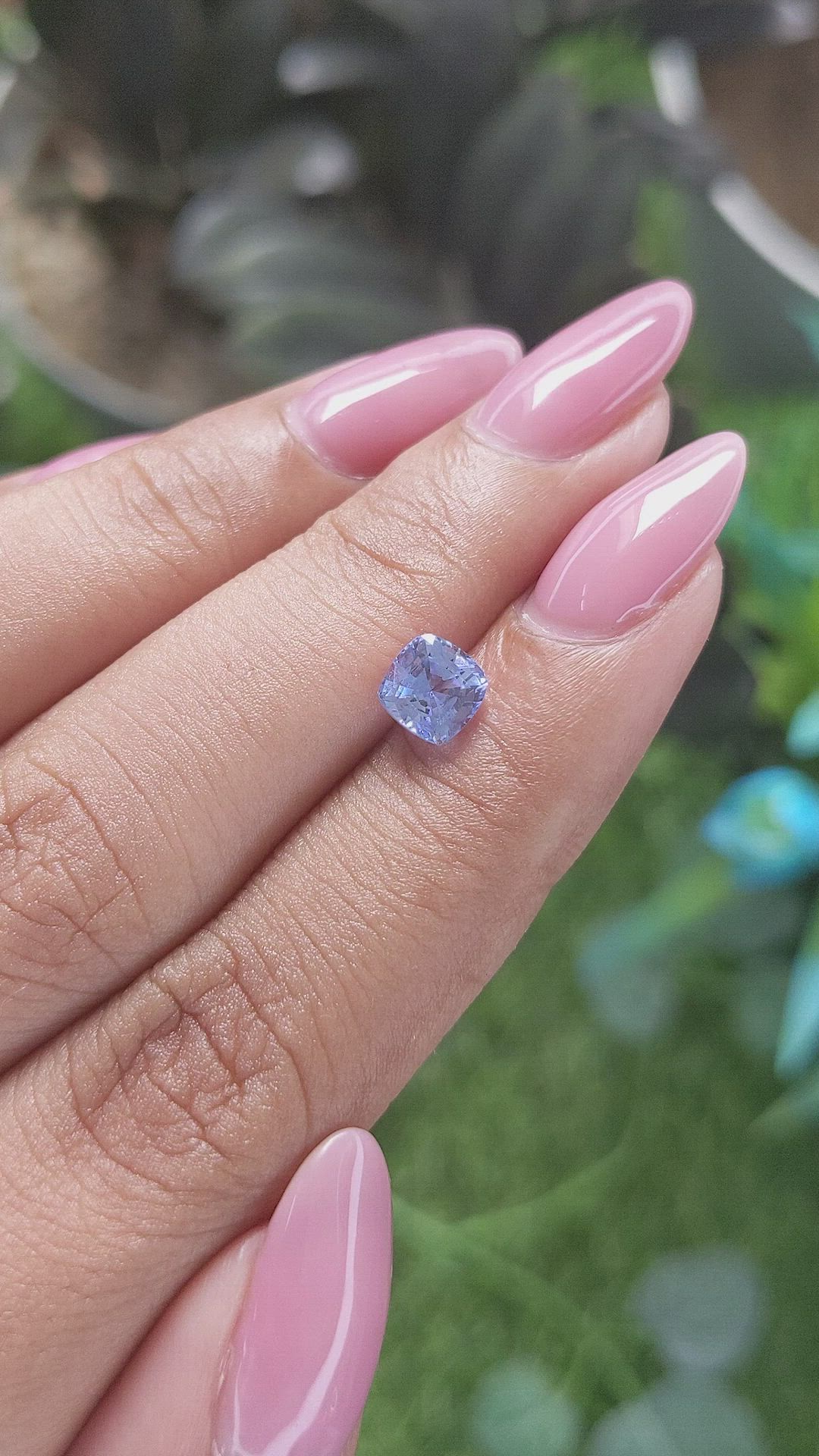 1.10 Ct. Blue Sapphire from Ceylon (Sri Lanka) Size Video