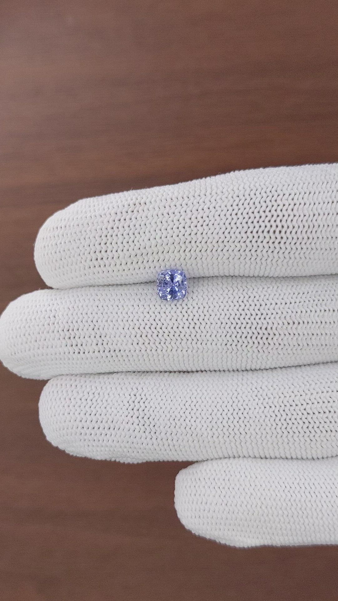 1.10 Ct. Blue Sapphire from Ceylon (Sri Lanka) Size Video