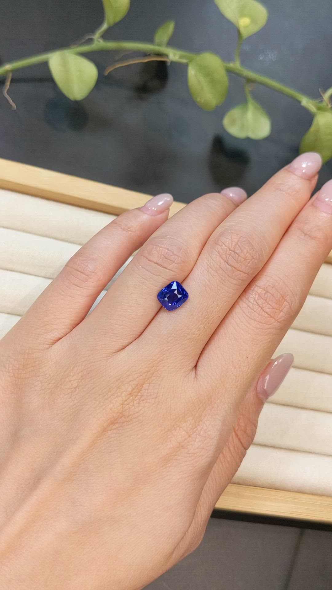 2.58 Ct. Blue Sapphire from Ceylon (Sri Lanka) Size Video