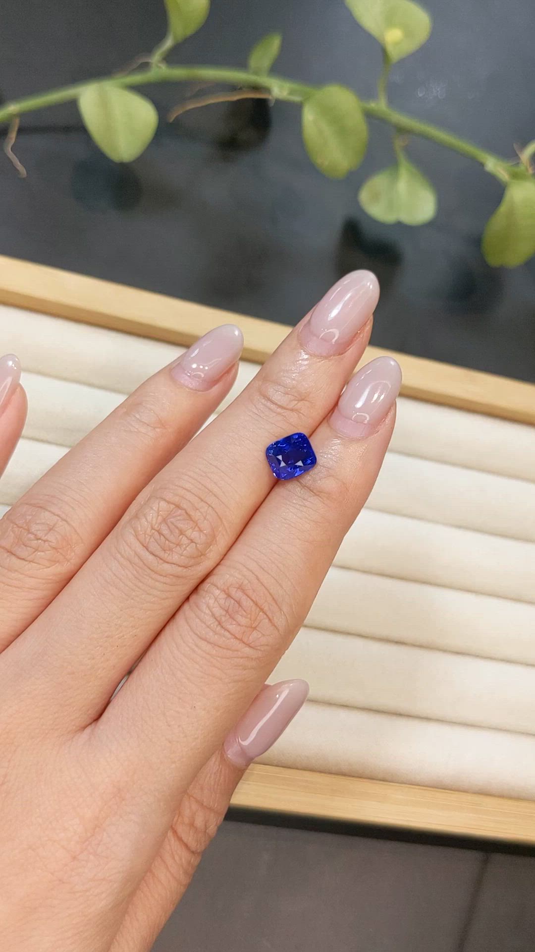 2.58 Ct. Blue Sapphire from Ceylon (Sri Lanka) Size Video