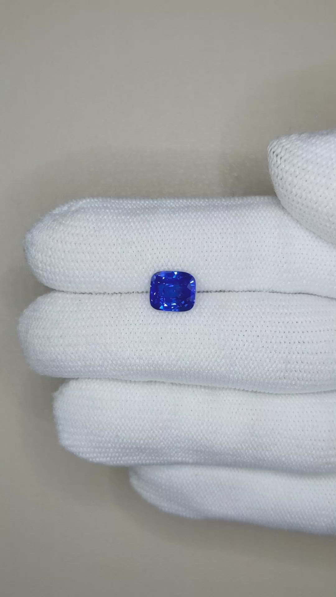 2.58 Ct. Blue Sapphire from Ceylon (Sri Lanka) Size Video