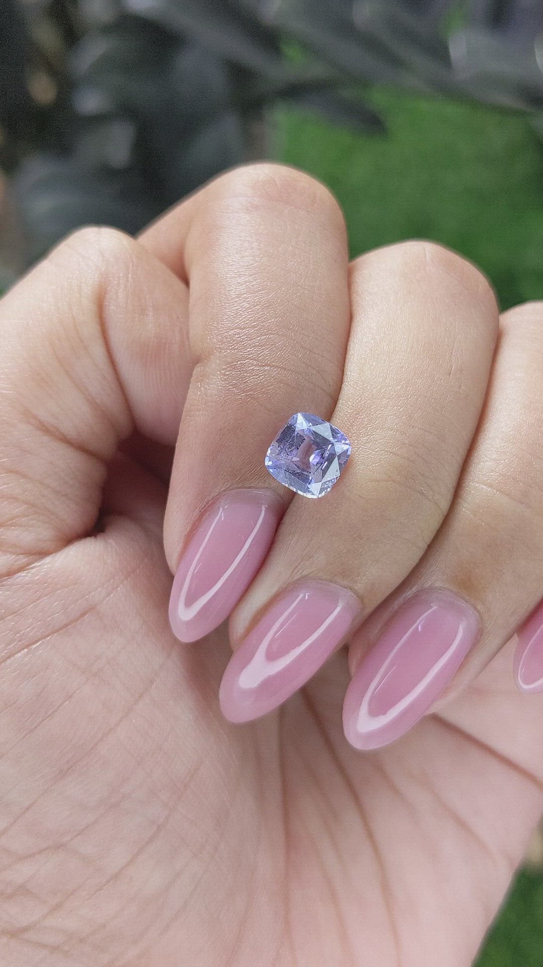 1.83 Ct. Violet Sapphire from Ceylon (Sri Lanka) Size Video