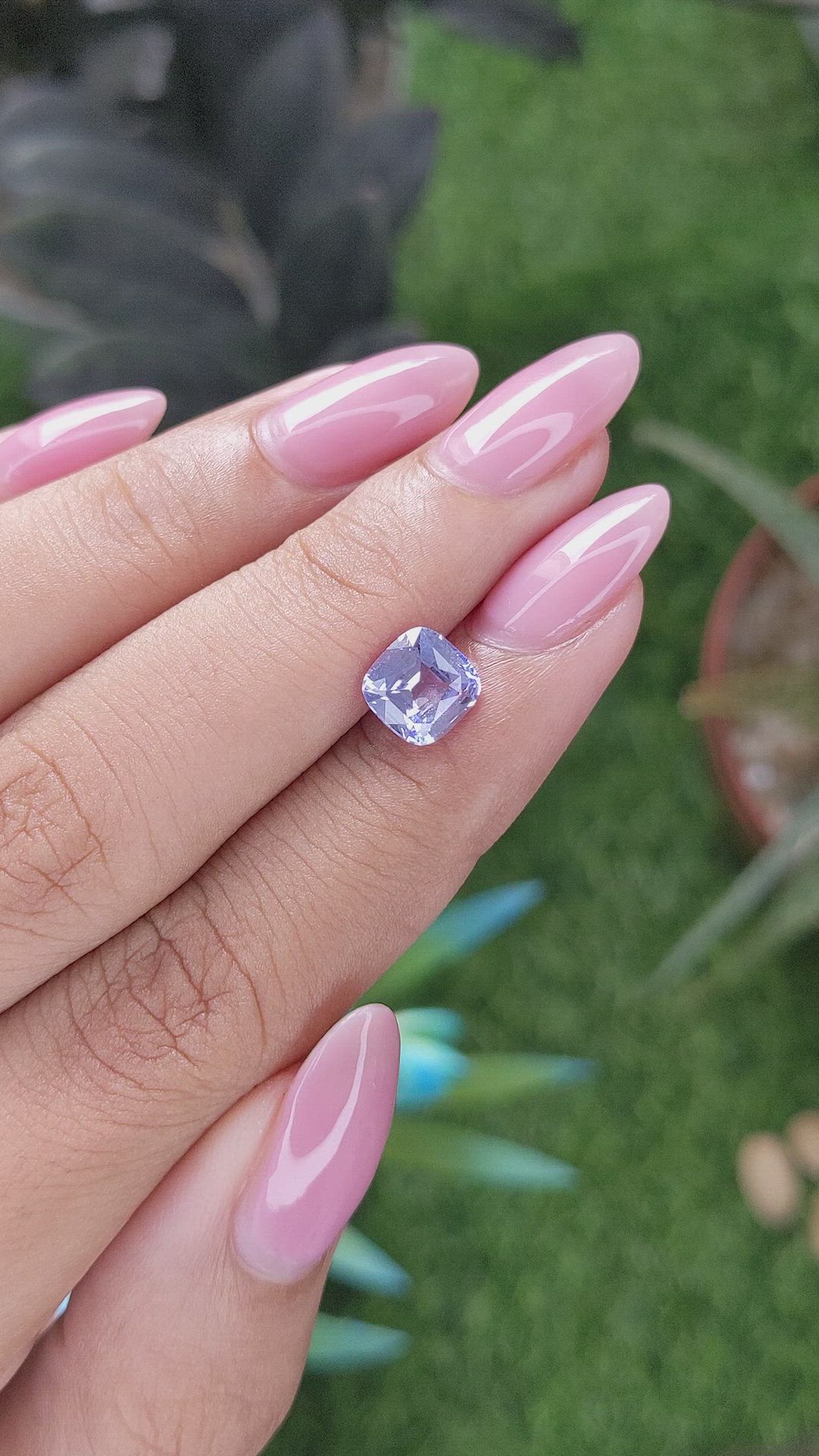 1.83 Ct. Violet Sapphire from Ceylon (Sri Lanka) Size Video