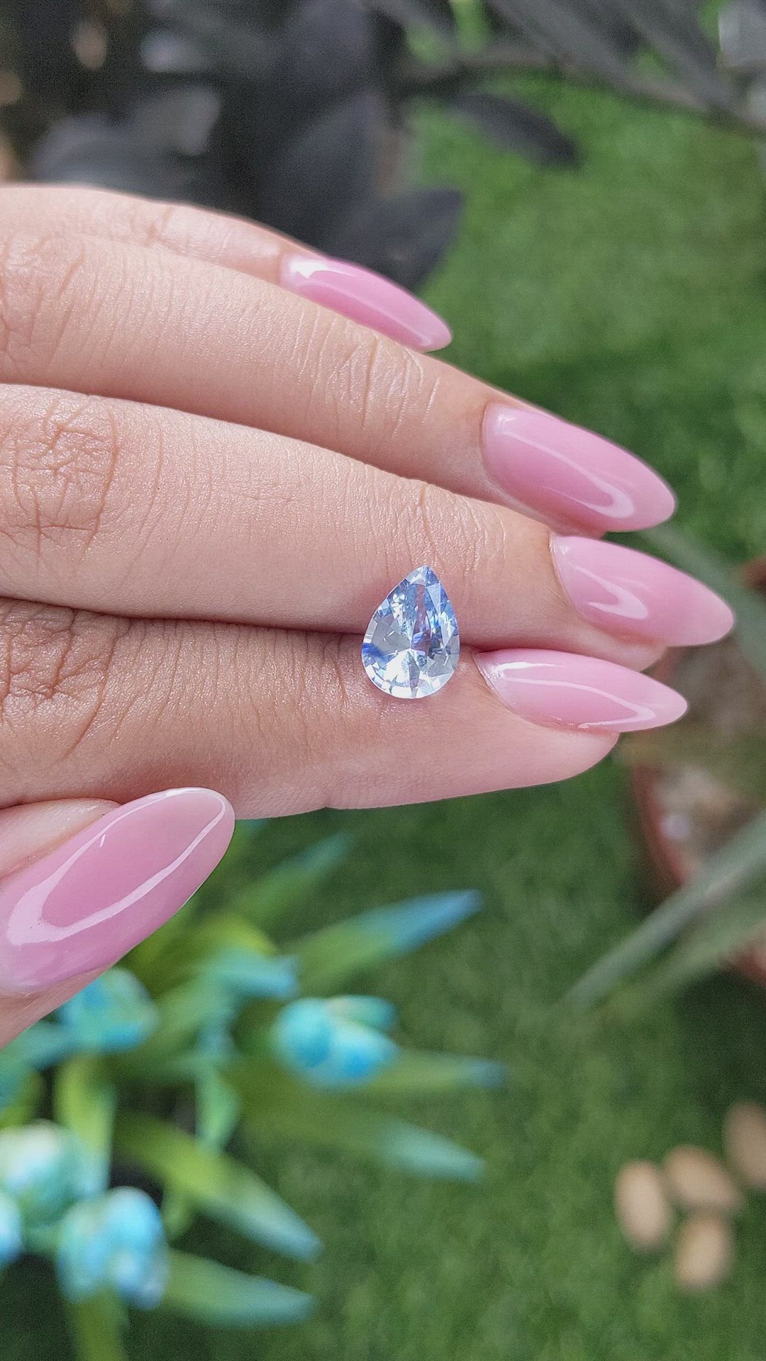 1.86 Ct. Blue Sapphire from Ceylon (Sri Lanka) Size Video