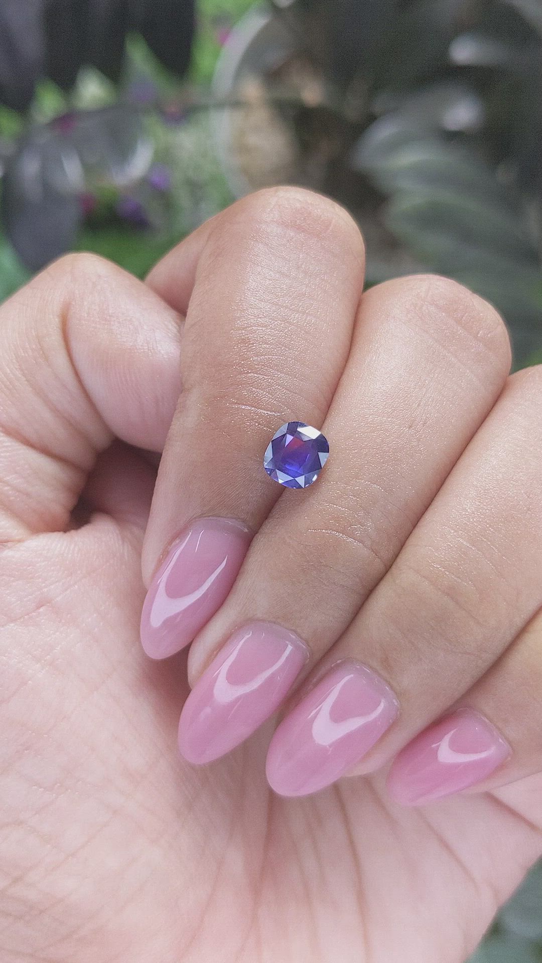 1.18 Ct. Violet Sapphire from Africa Size Video