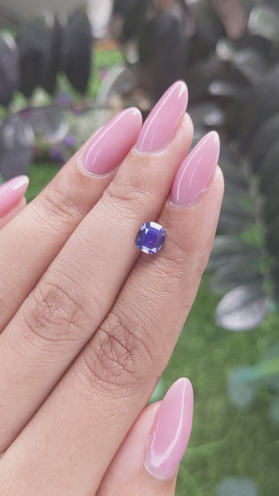 1.18 Ct. Violet Sapphire from Africa Size Video