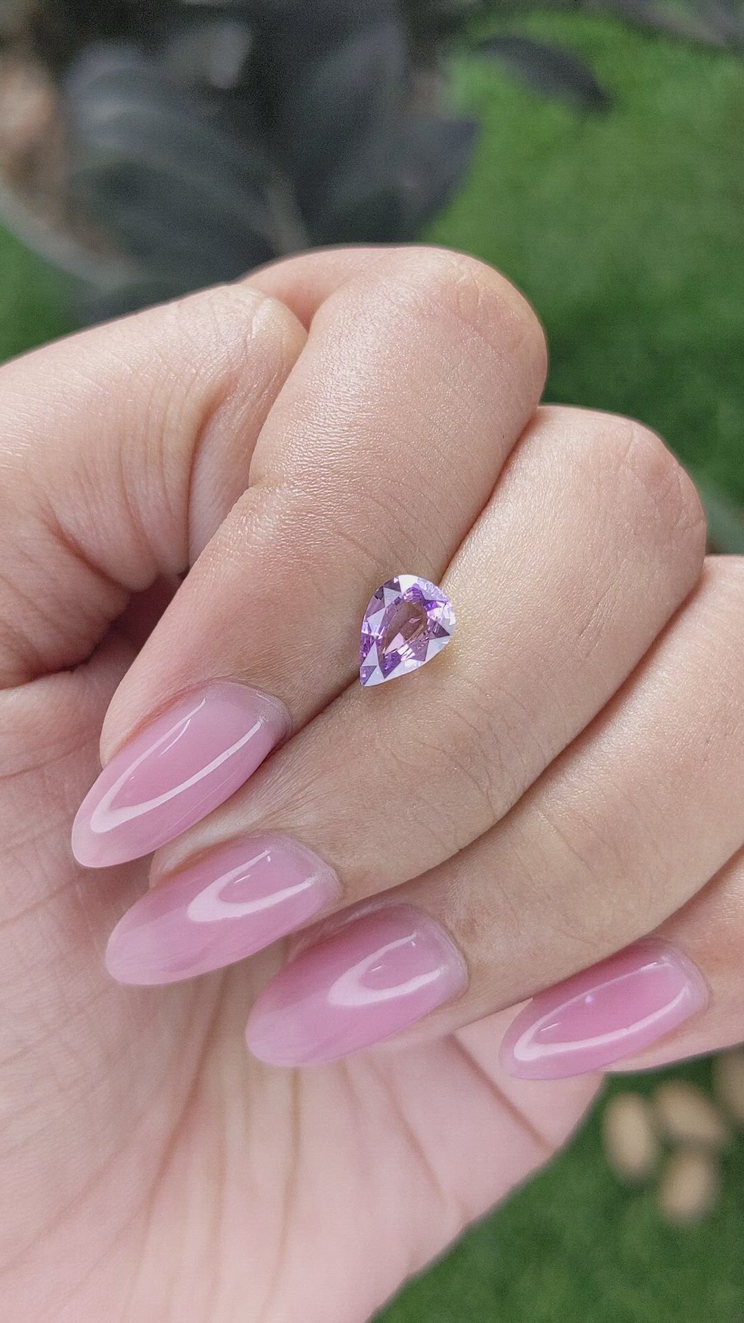 1.03 Ct. Purple Sapphire from Africa Size Video