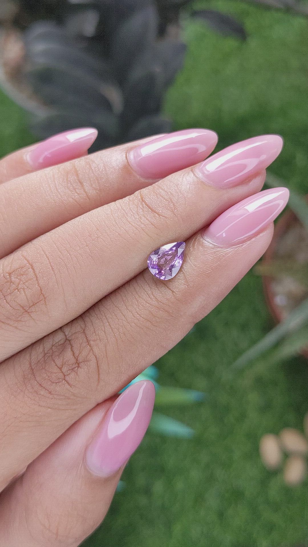 1.03 Ct. Purple Sapphire from Africa Size Video