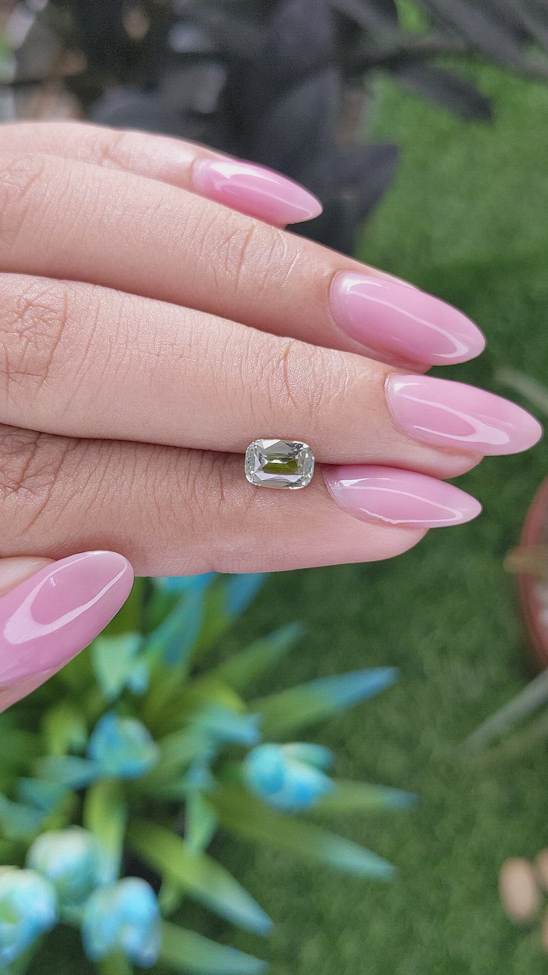 1.11 Ct. Green Sapphire from Africa Size Video