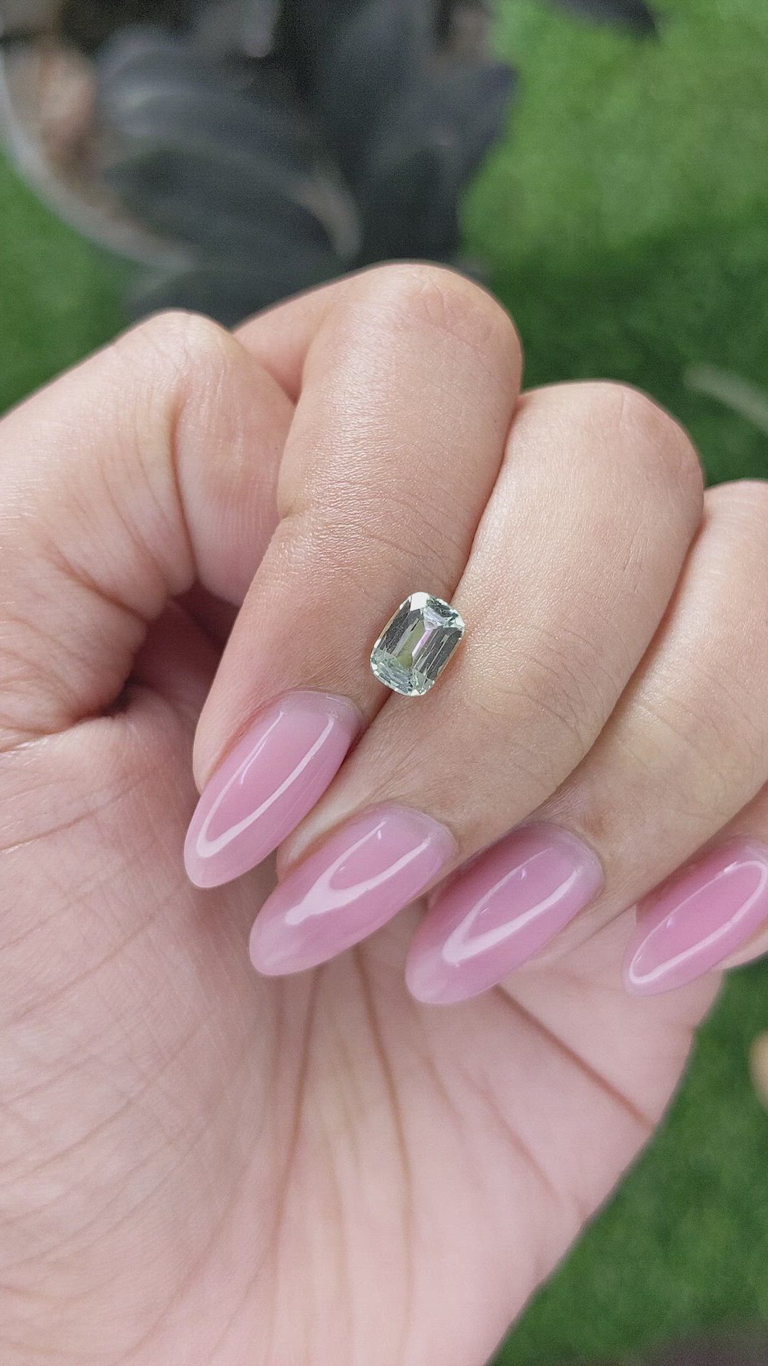 1.11 Ct. Green Sapphire from Africa Size Video