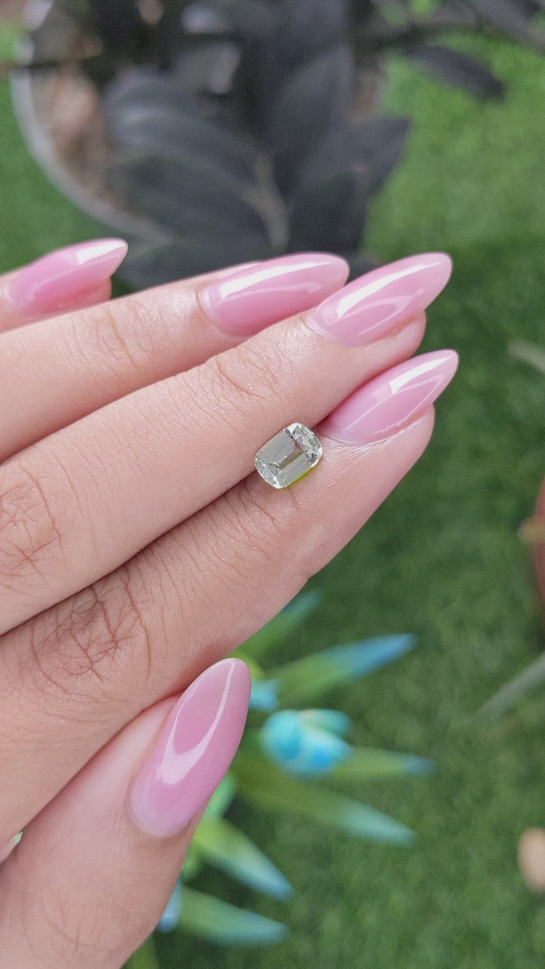 1.11 Ct. Green Sapphire from Africa Size Video