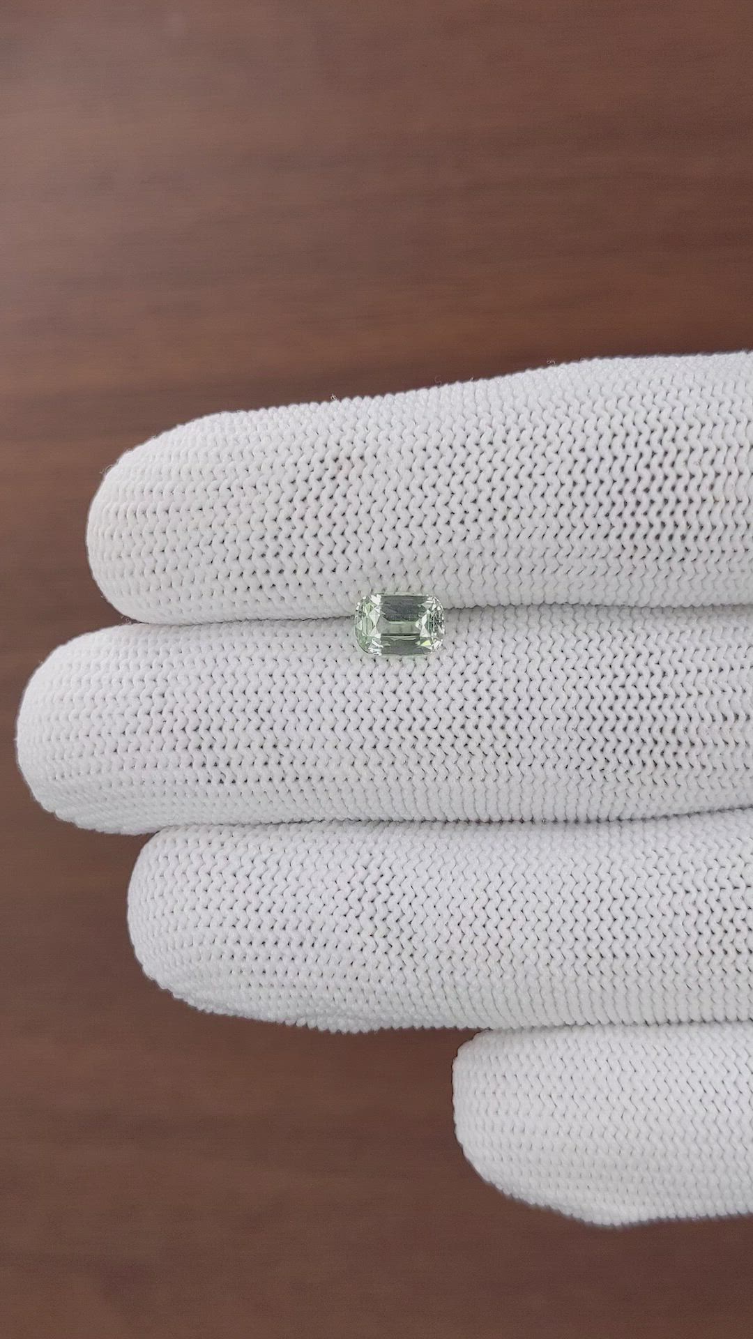 1.11 Ct. Green Sapphire from Africa Size Video
