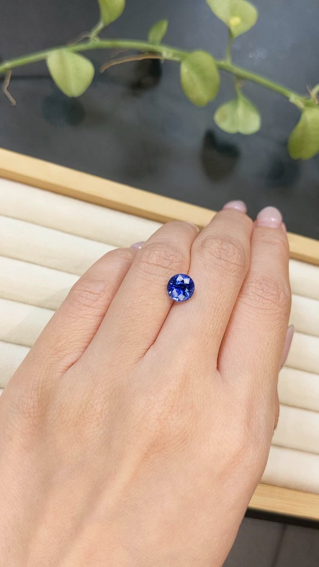 2.61 Ct. Blue Sapphire from Madagascar Size Video