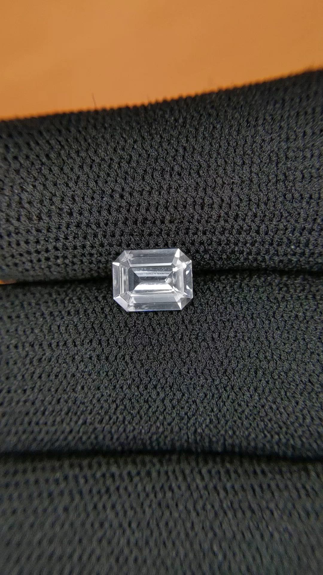 1.20 Ct. White Sapphire from Ceylon (Sri Lanka) Size Video
