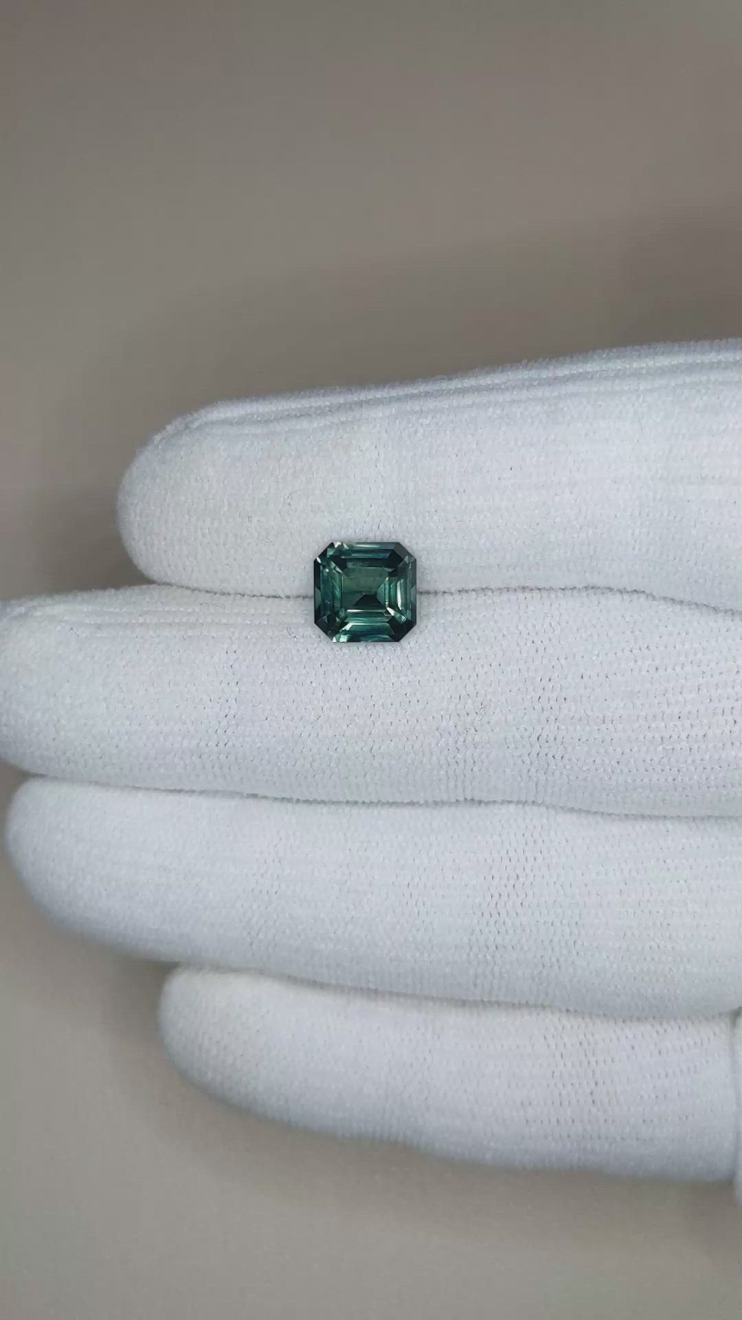 3.56 Ct. Bluish Green Sapphire from Ceylon (Sri Lanka) Size Video