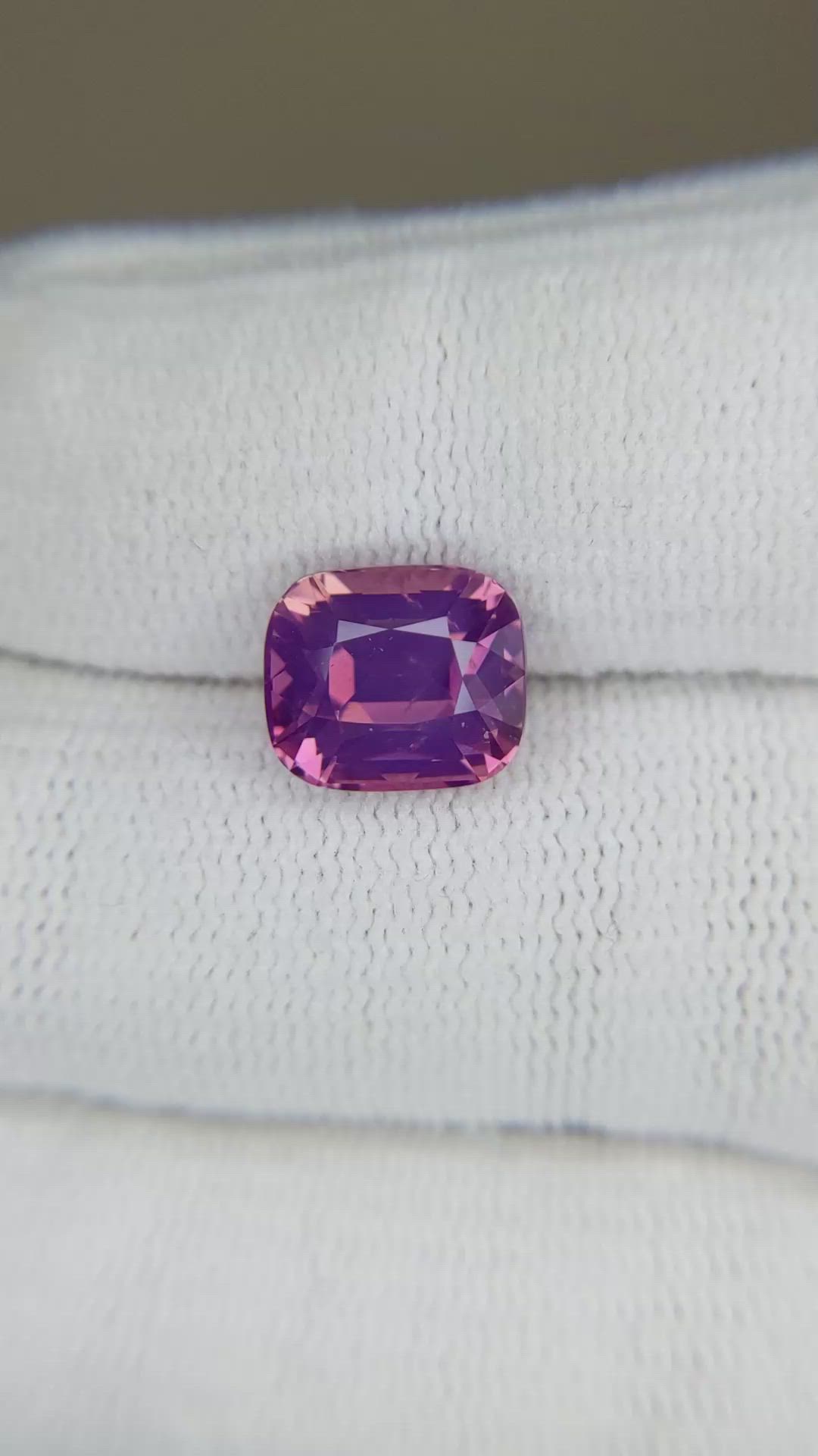 5.03 Ct. Purplish Pink Sapphire from Madagascar Size Video