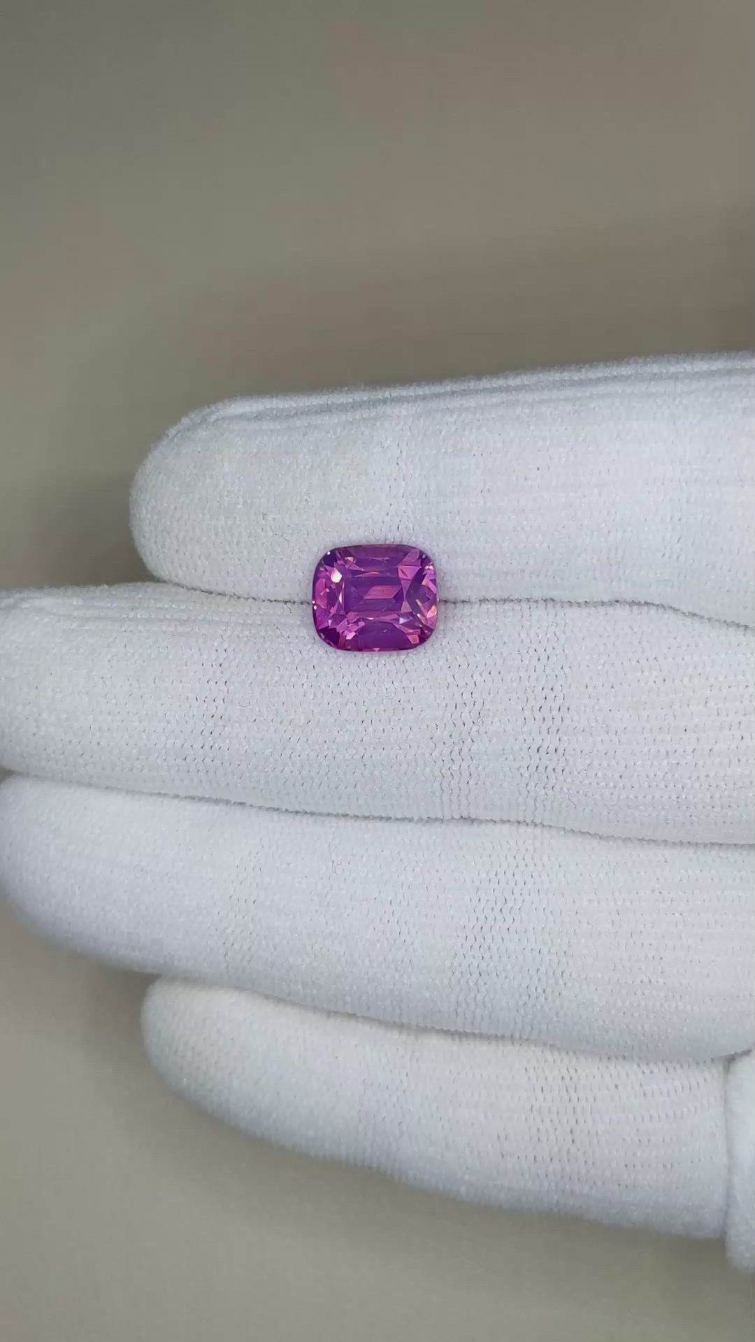 5.03 Ct. Purplish Pink Sapphire from Madagascar Size Video