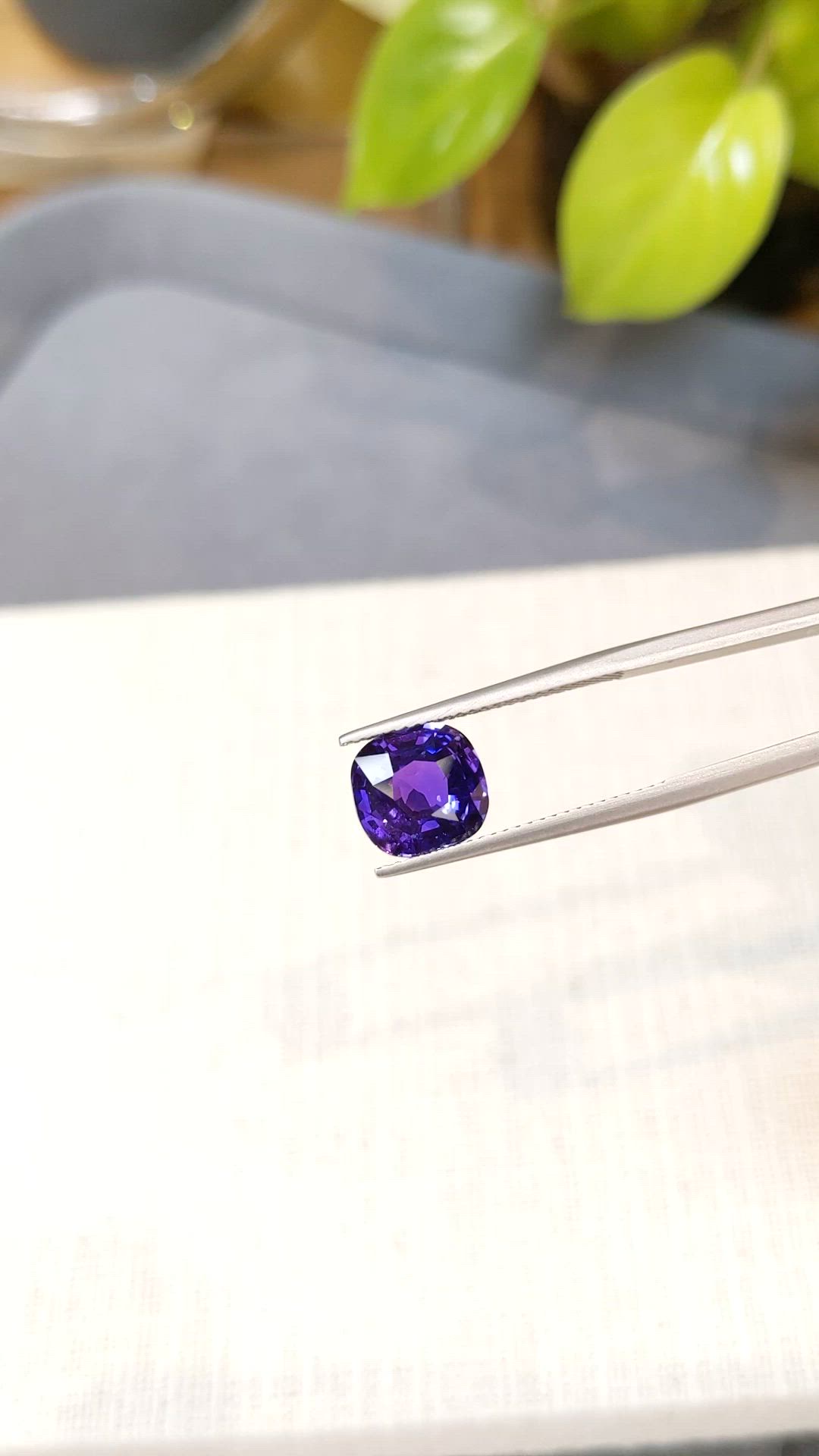 4.05 Ct. Purple Sapphire from Madagascar Size Video