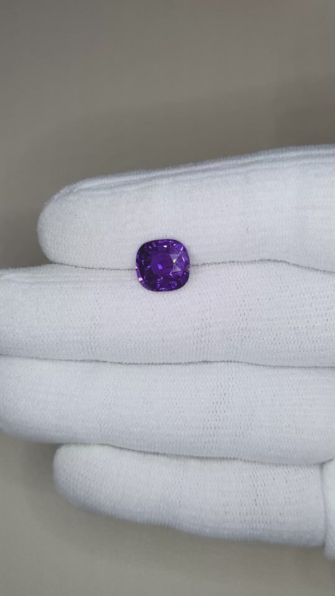 4.05 Ct. Purple Sapphire from Madagascar Size Video