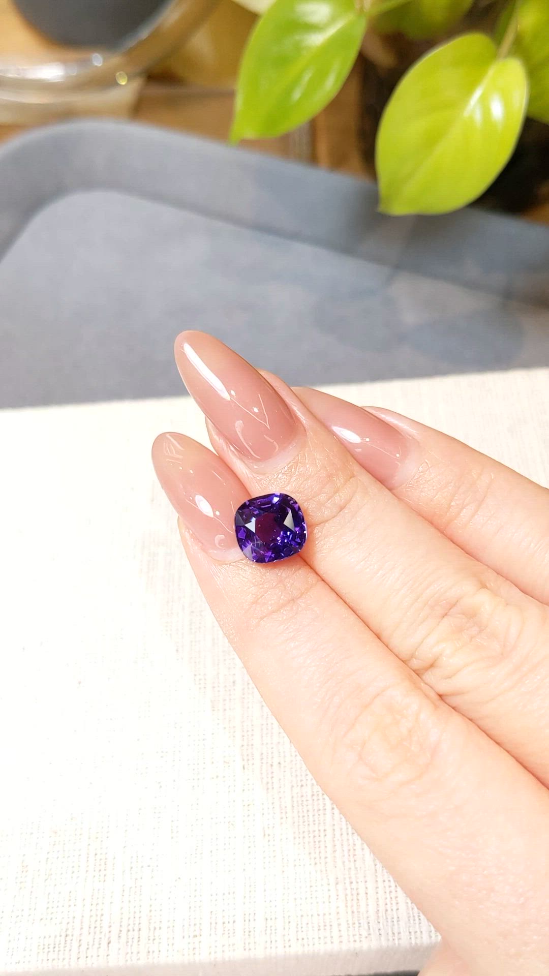 4.05 Ct. Purple Sapphire from Madagascar Size Video